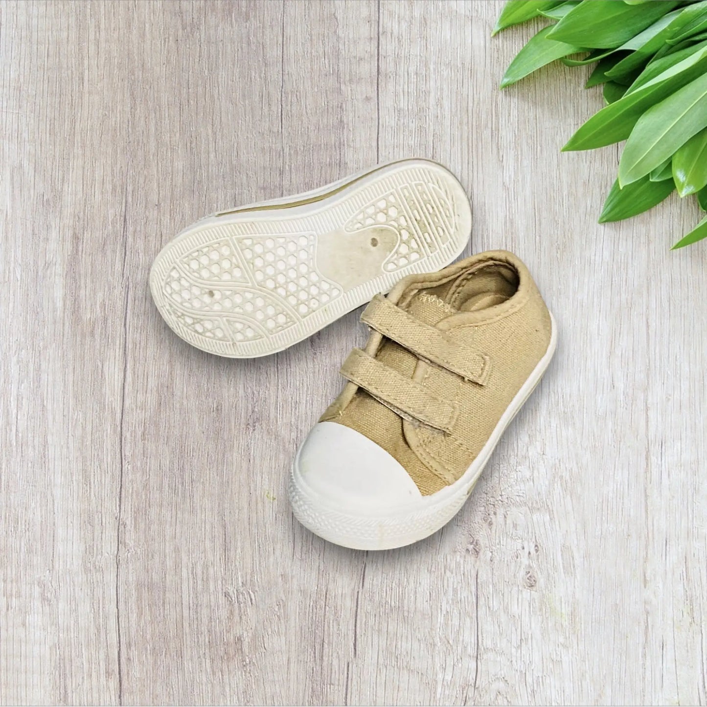Baskets Style Converse Beige à Scratch - Pointure 22 - Saxo Blues par Orchestra orchestra