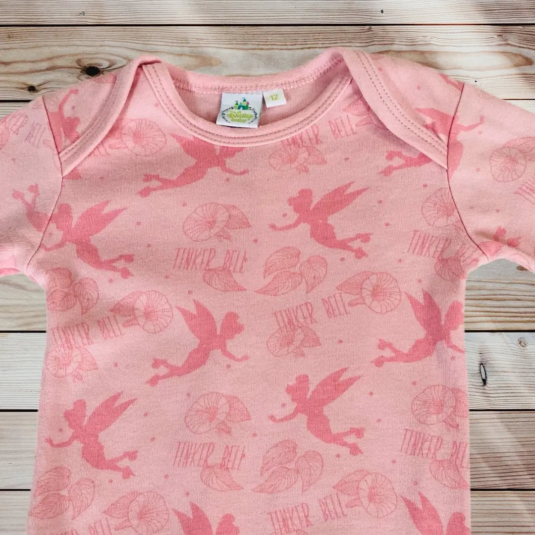 Body Bébé Fille Disney Tinker Bell 12 Mois - Rose Clair avec Motifs Fée Clochette disney