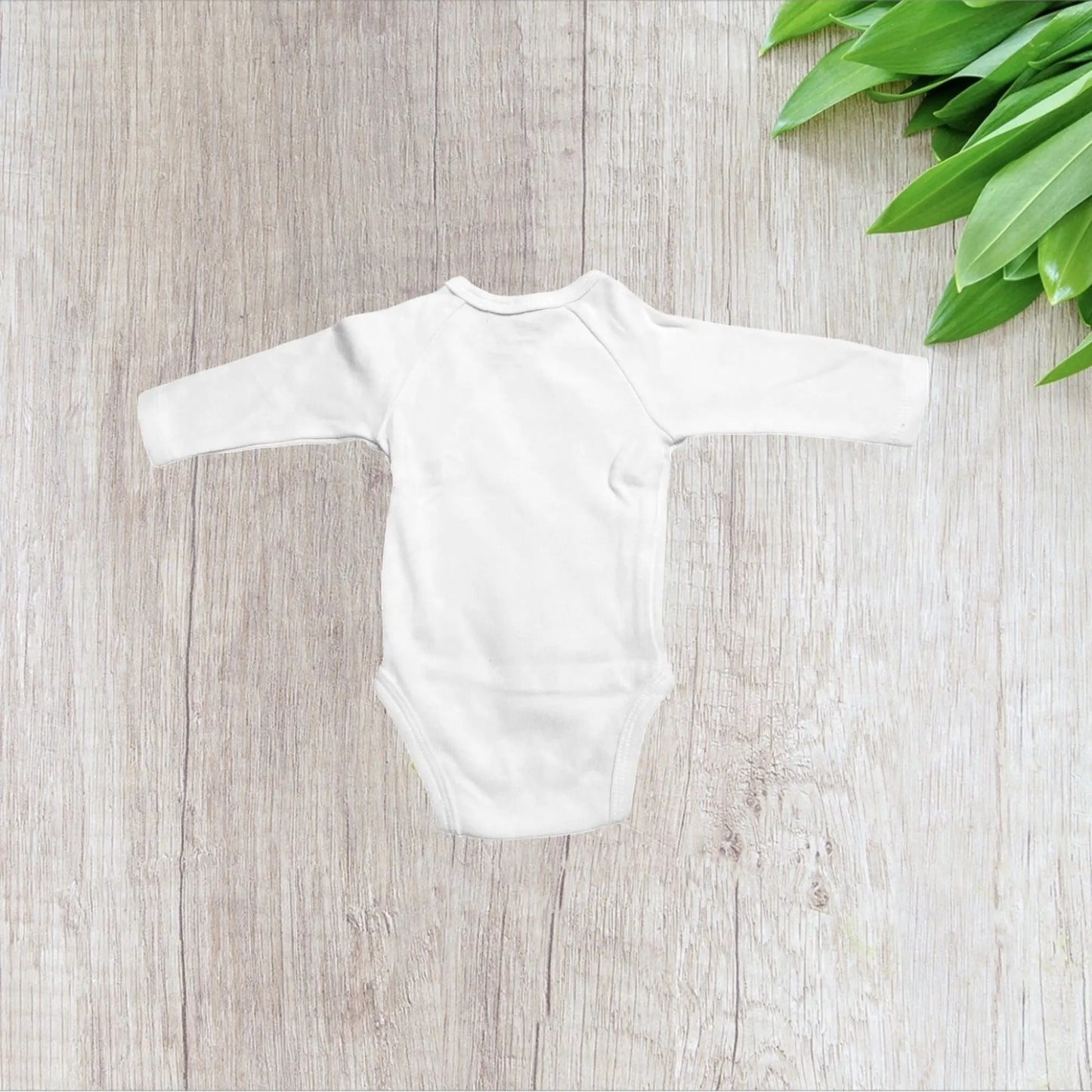 Body Fille Naissance - Cache-Cœur Blanc avec Fleurs en Cœur - Mes Petits Cailloux kiabi