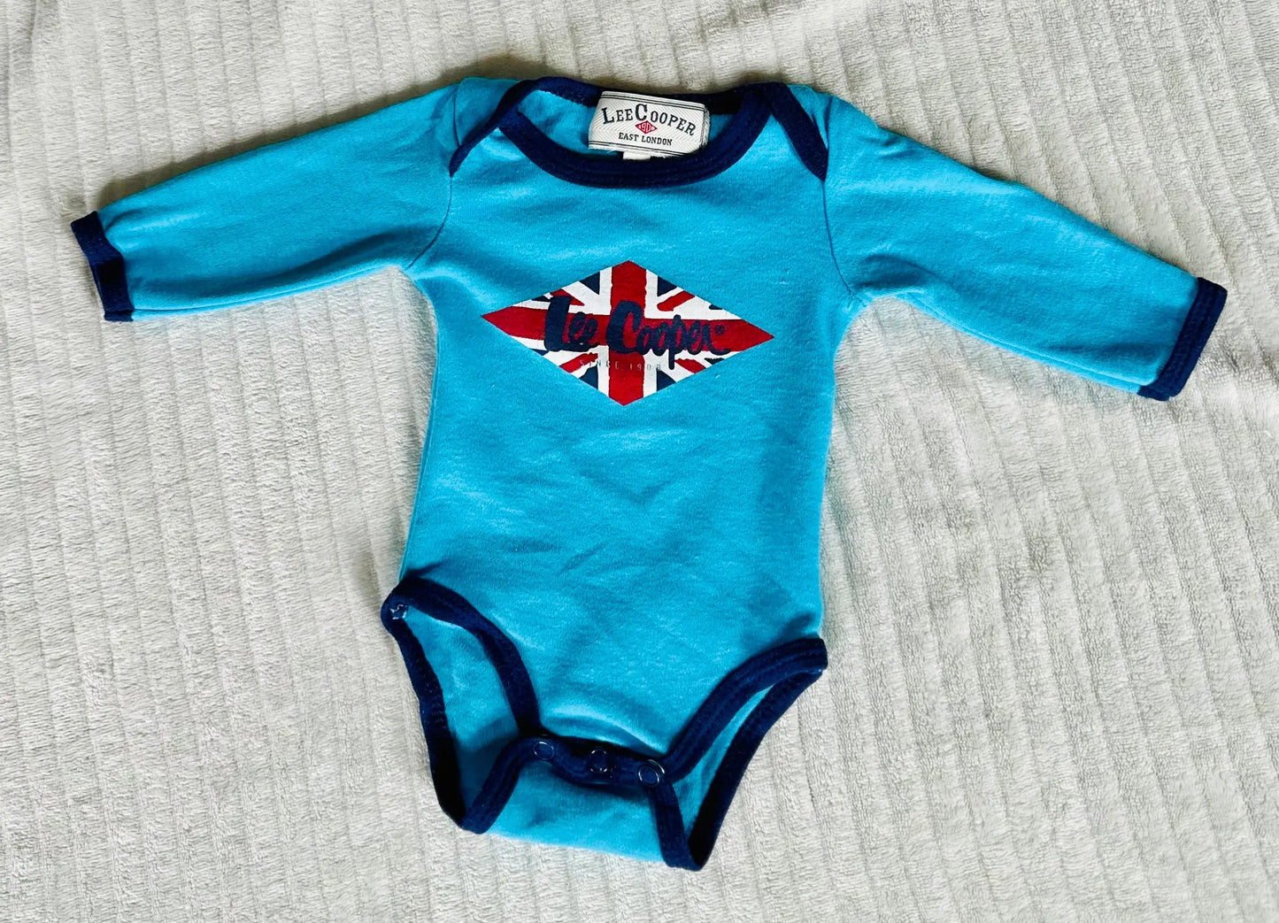 Body Garçon Bleu avec Drapeau d'Angleterre - Taille 3 Mois - Lee Cooper lee Cooper