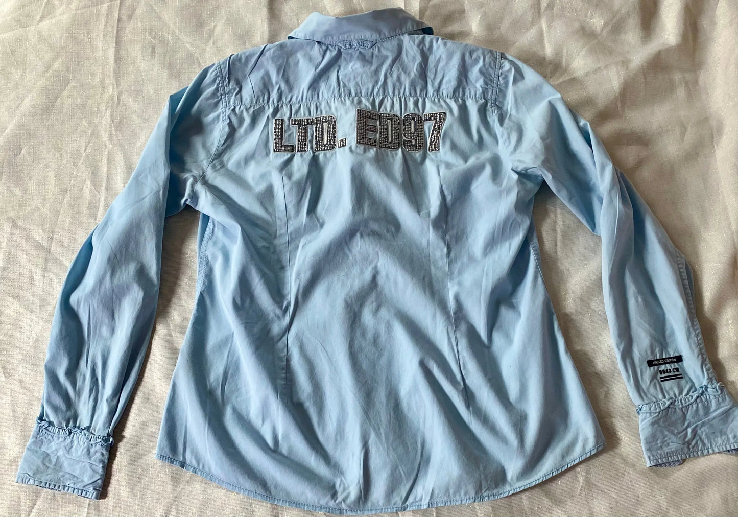 Chemise Femme Taille L Gaastra Bleu Ciel avec Détails Élégants gaastra