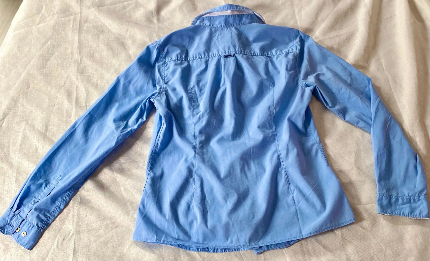 Chemise Femme Taille L Gaastra Bleu avec Logo Brodé gaastra
