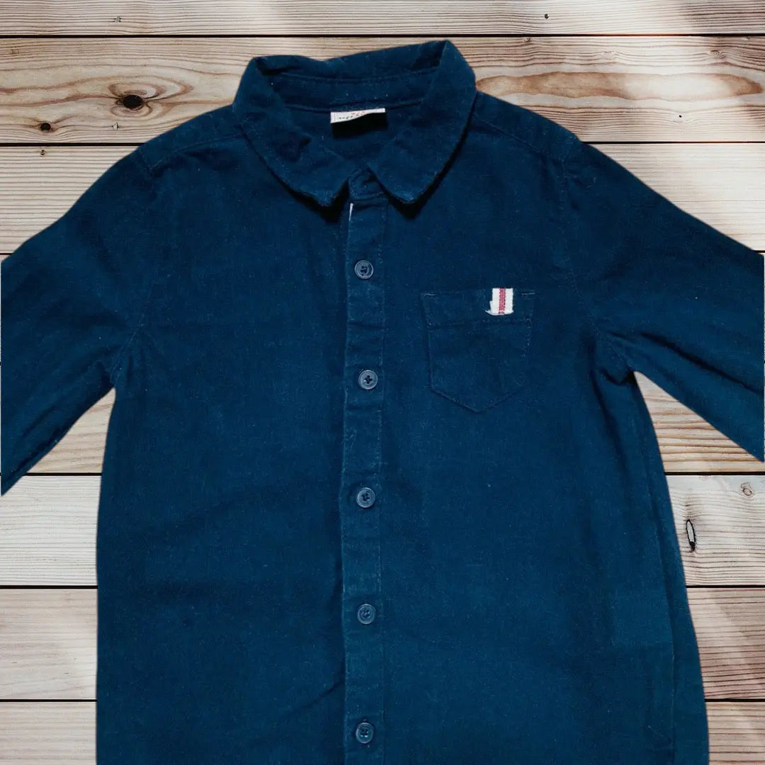 Chemise Garçon 3 Ans Tape à l'Oeil - Bleu Marine avec Détails Brodés tape à l'oeil