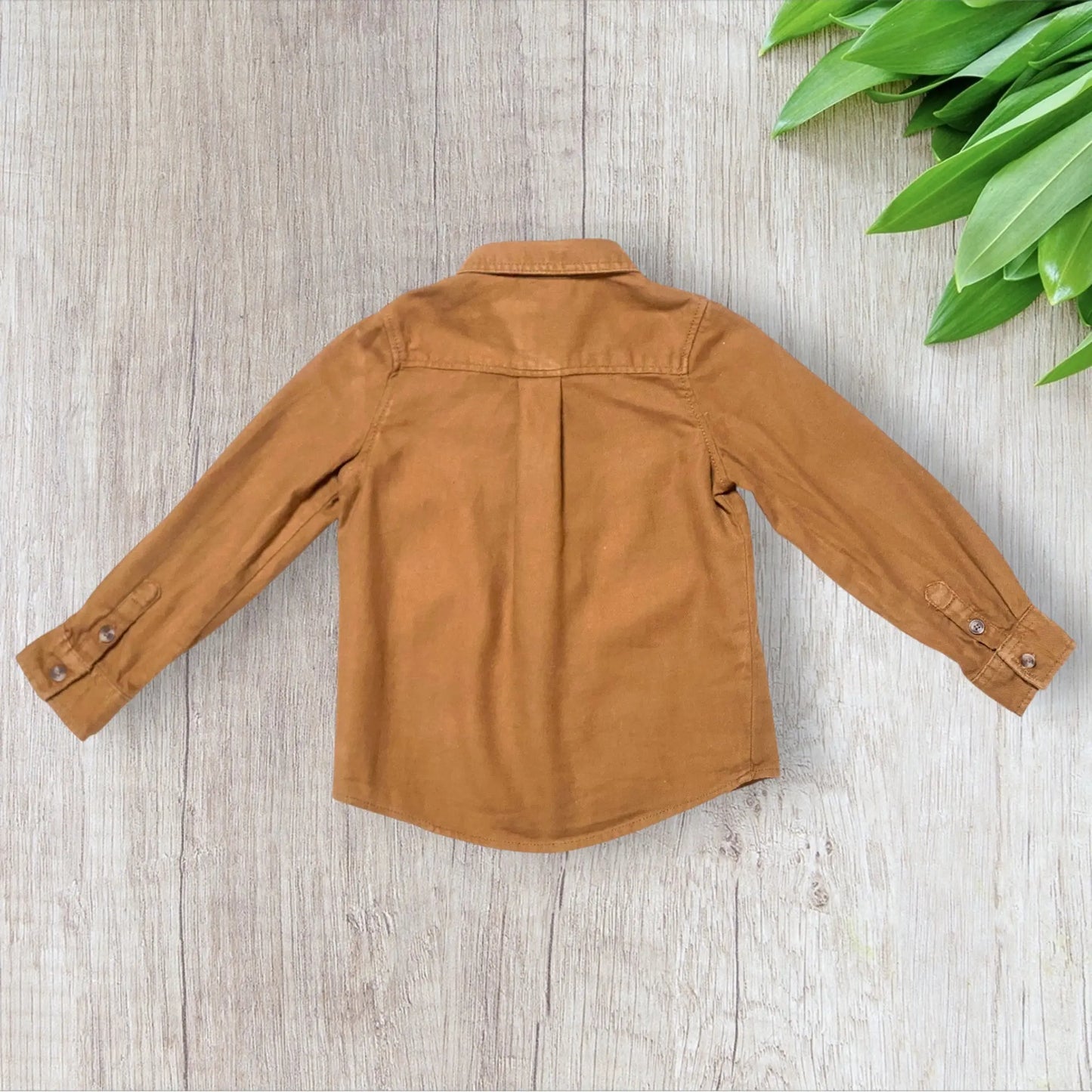 Chemise marron garçon 3 ans Tape à l’Œil en tissu épais