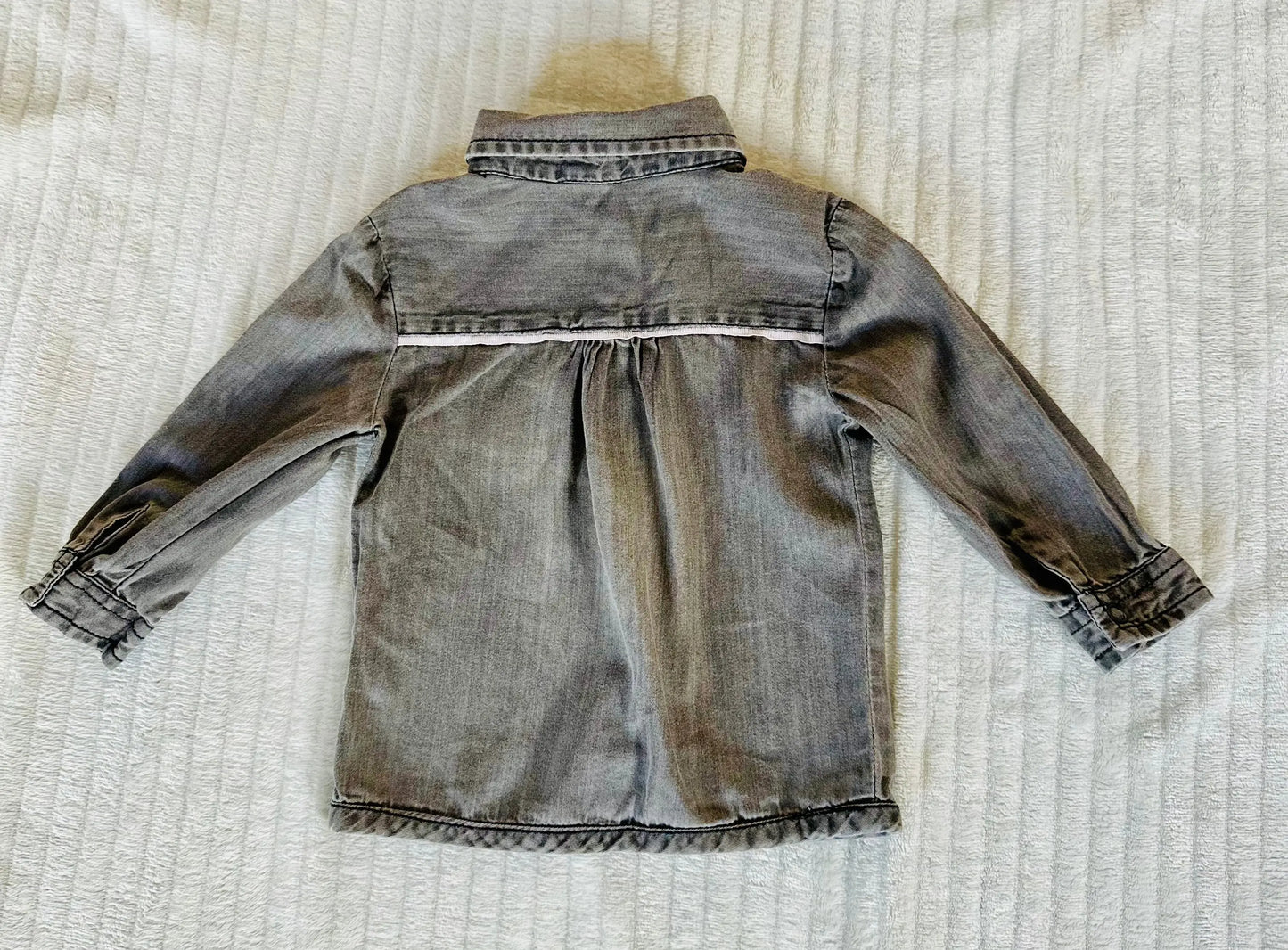 Chemise en jean grise - Bébé fille - Taille 3 mois - Bébé 9 bébé 9