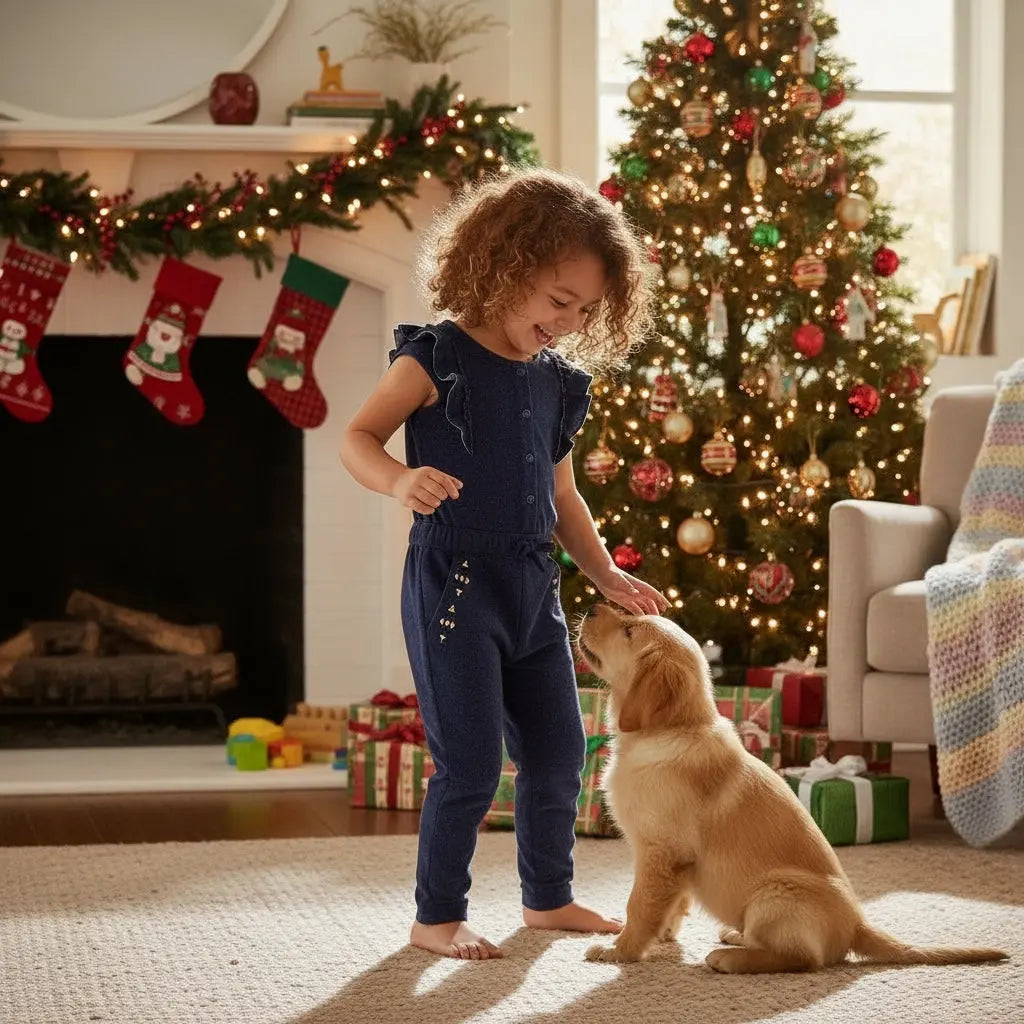 Combinaison bébé fille Orchestra 2 ans bleu marine pailletée en matière jogging.