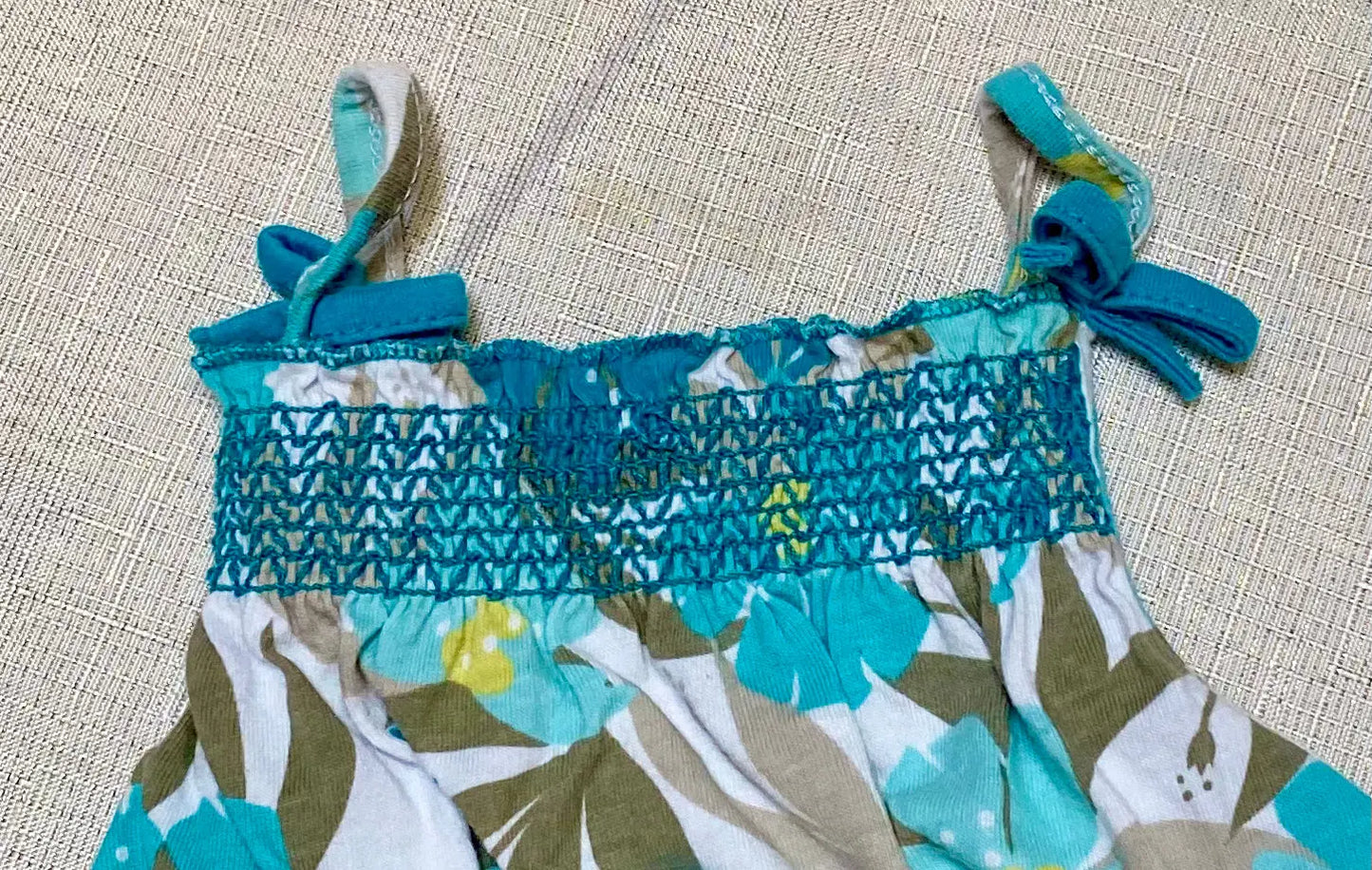 Combishort Fleurie à Bretelles Fille - 6 ans la petite friperie