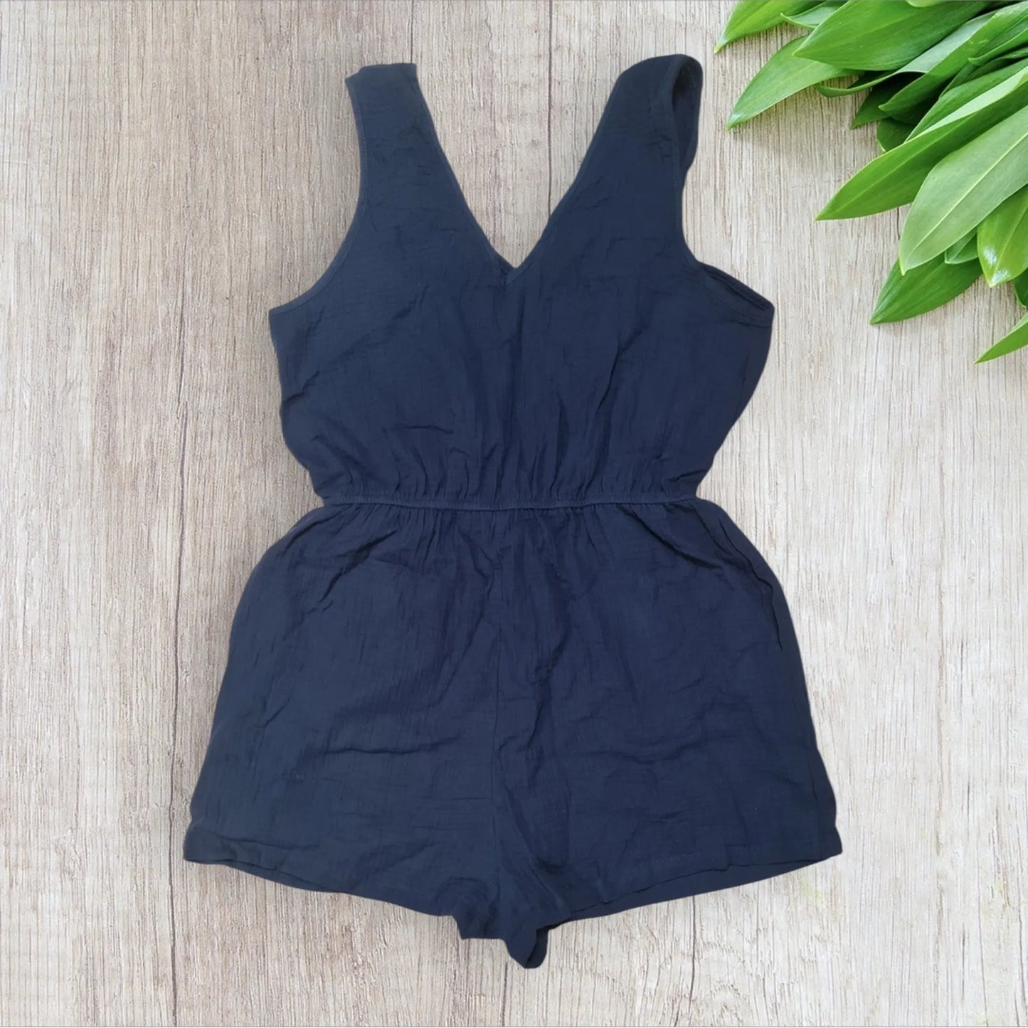 Combishort femme bleu canard taille L – neuve avec étiquette – boutons bois