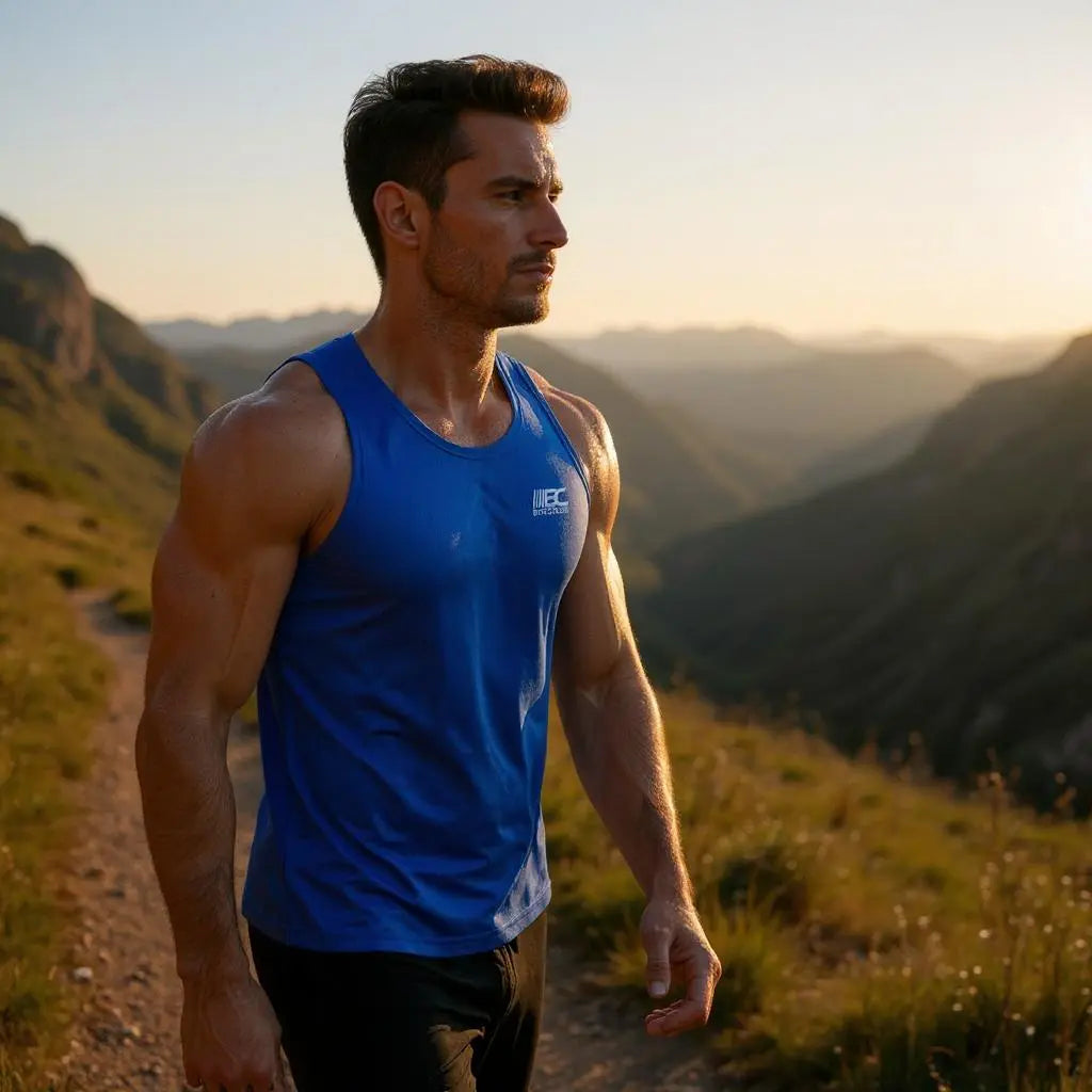 Débardeur sport homme Bodycross bleu taille M neuf avec étiquette