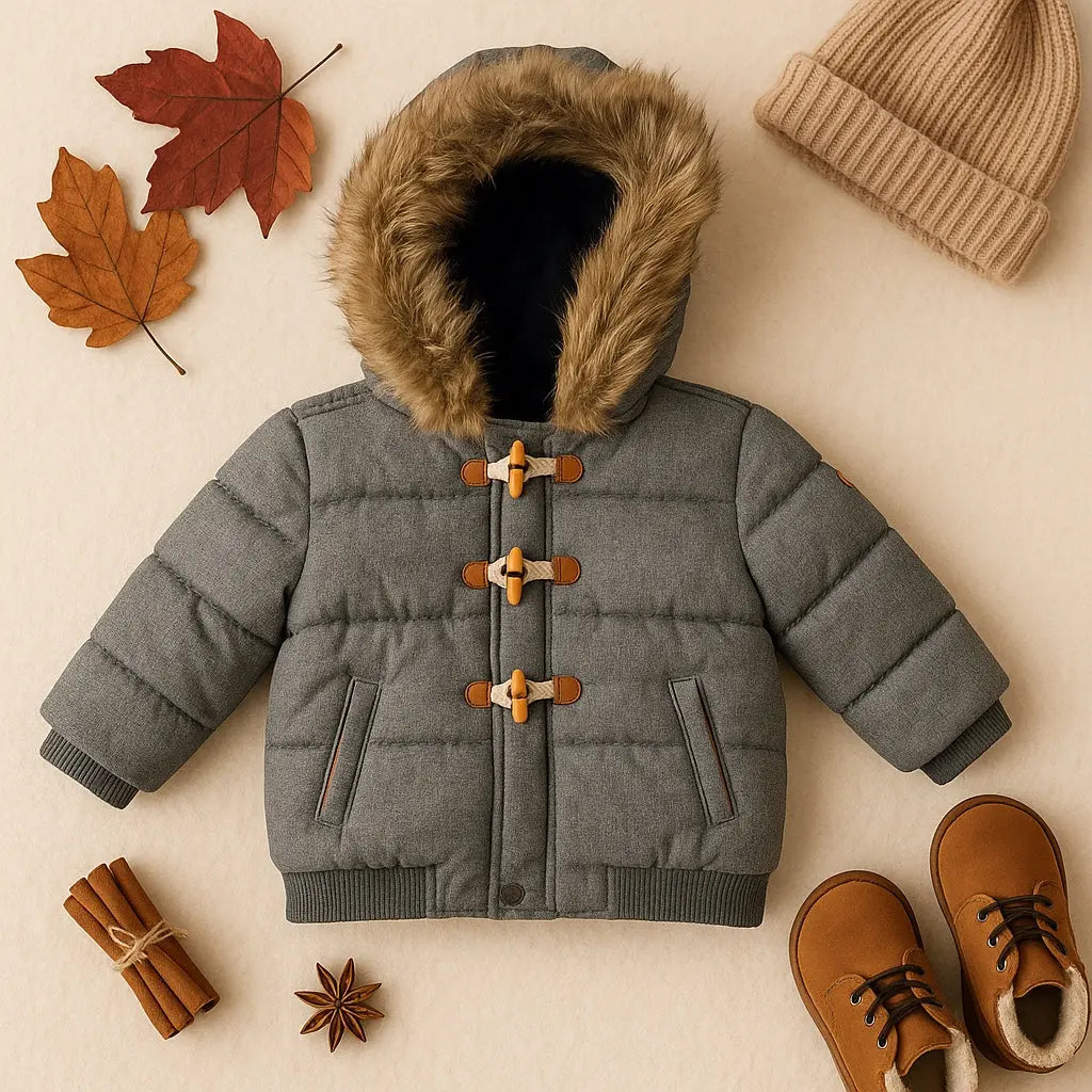 Doudoune Grise Creeks pour Bébé Garçon, Taille 12 Mois - Parfaite pour l'Hiver ! creeks