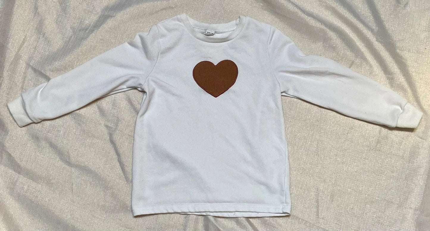 Ensemble Sweat et Jupe Patchwork Cœur - Fille 7 ans shein