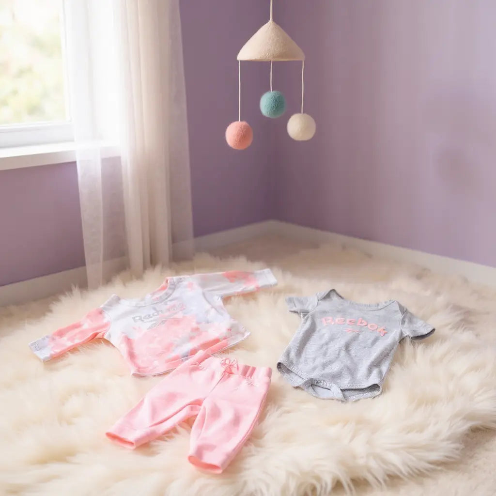 Ensemble bébé fille 3 pièces –Reebok–0-3 mois–Très bon état reebok