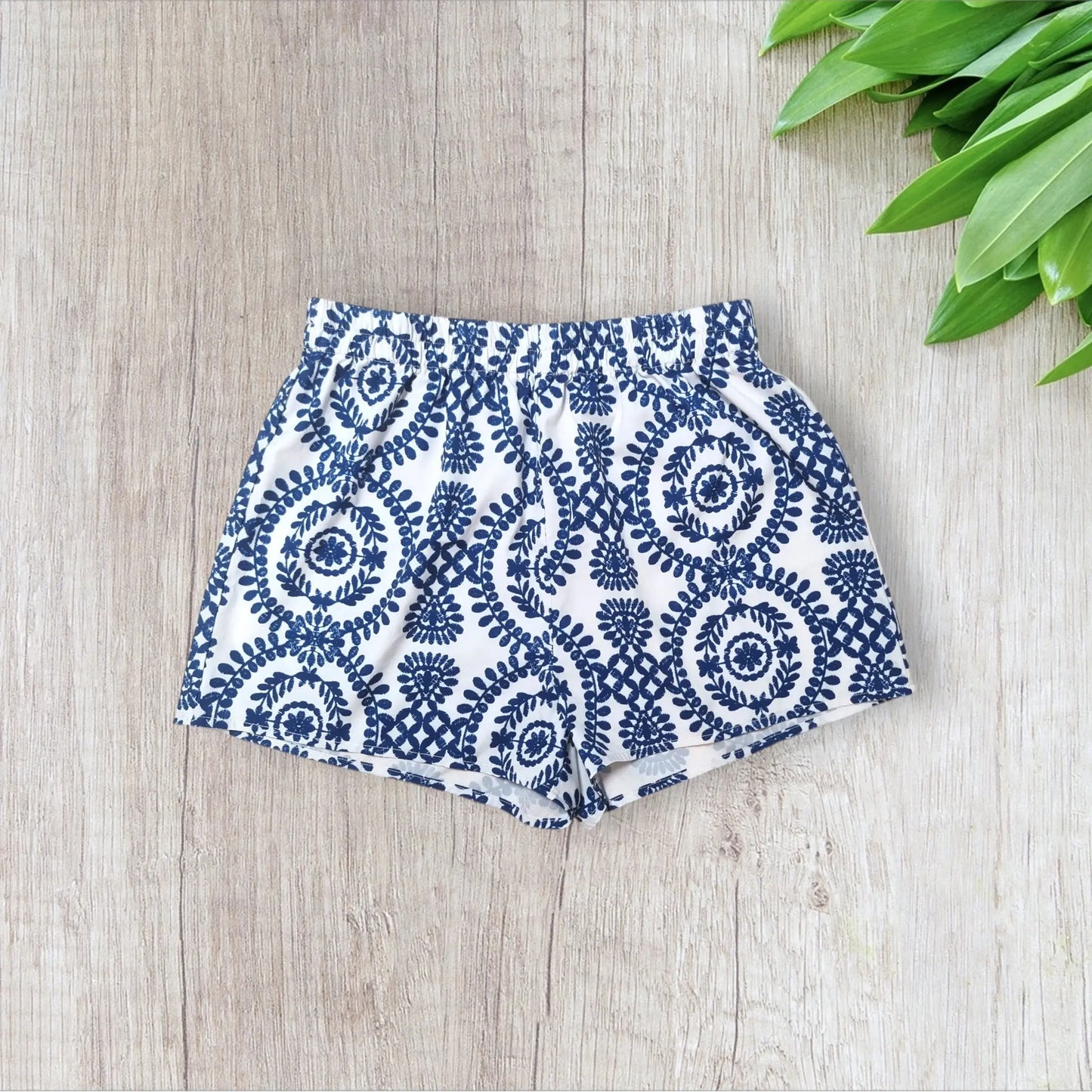 Ensemble Shein femme taille L neuf avec crop top asymétrique et short blanc bleu