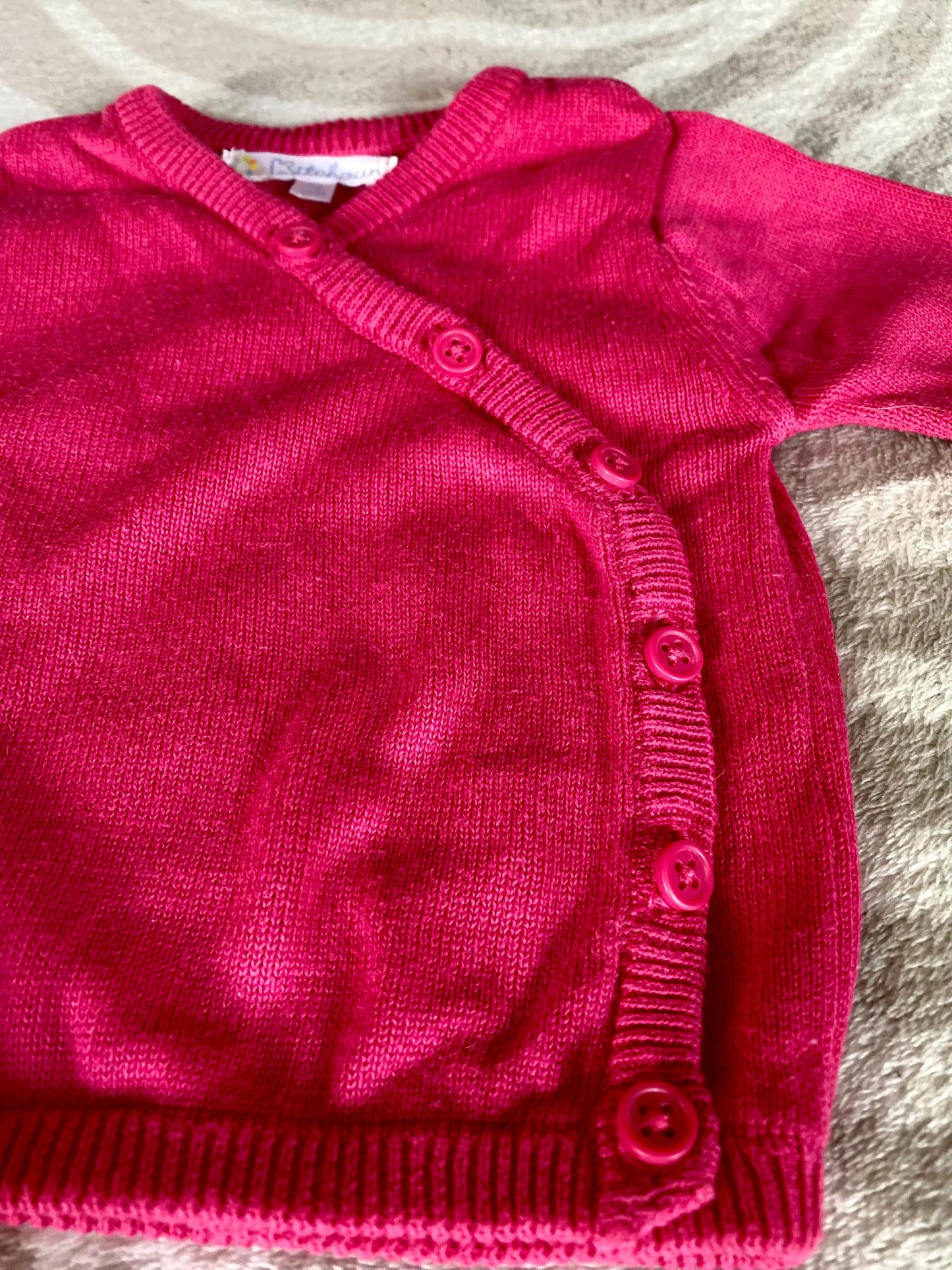 Gilet Bébé Fille Rose Cache-Cœur en Tricot - Taille Naissance - Kiabi kiabi