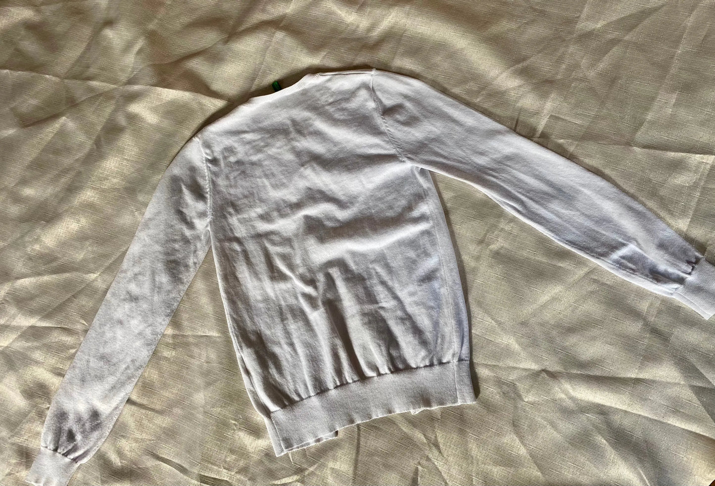 Gilet Blanc à Logo Strass Argenté Fille 12 ans - Benetton Benetton