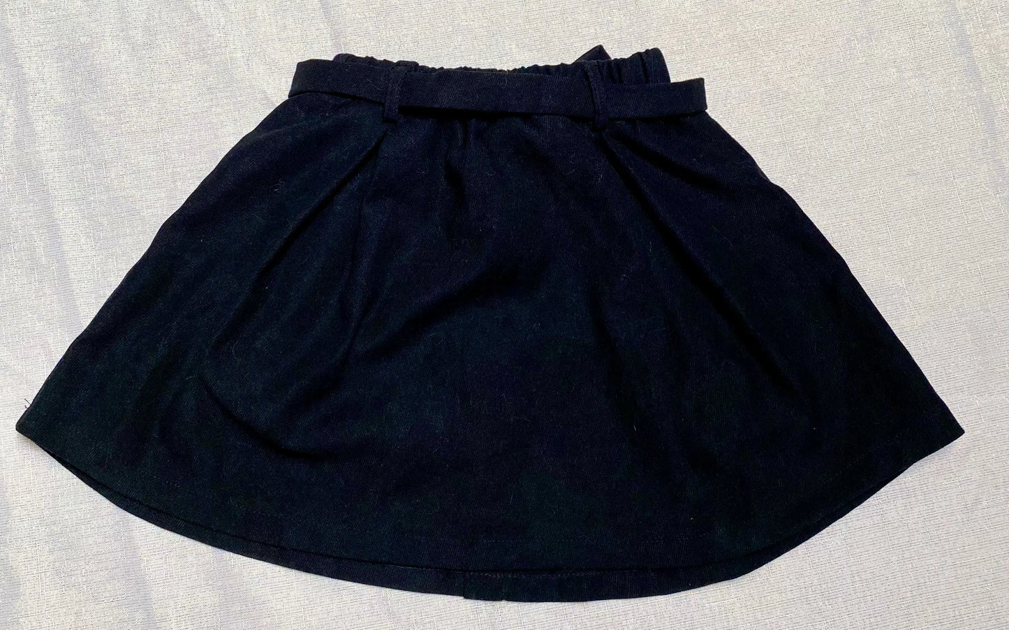 Jupe Noire Effet Velours avec Ceinture Nouée - Fille 6 ans, Shein shein