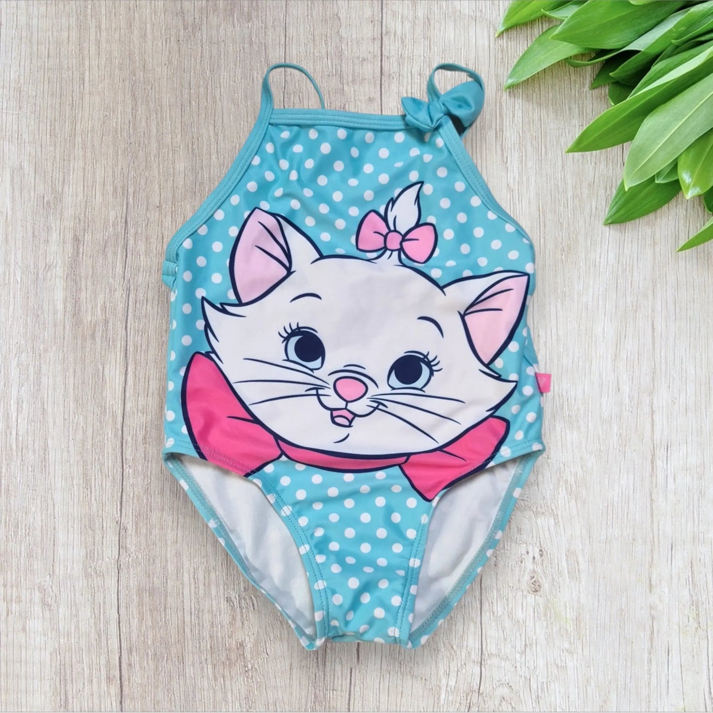 Maillot de bain bébé fille Disney 18 mois 1 pièce bleu ciel pois Marie Aristochats