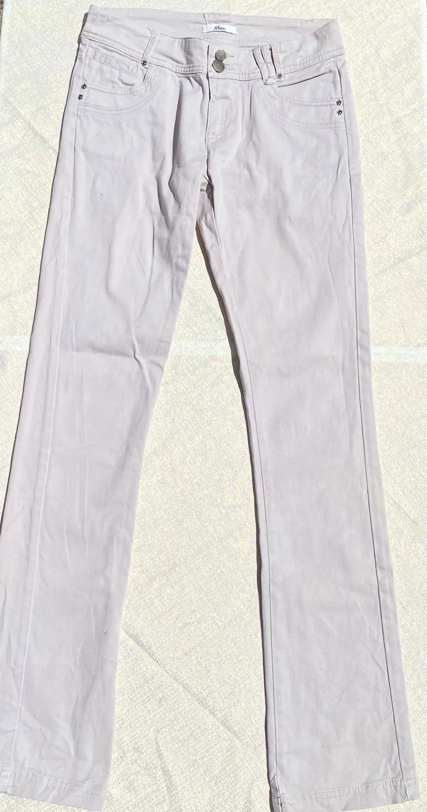 Pantalon Femme Coupe Droite Rose Pâle - Mim - Taille 36 mim