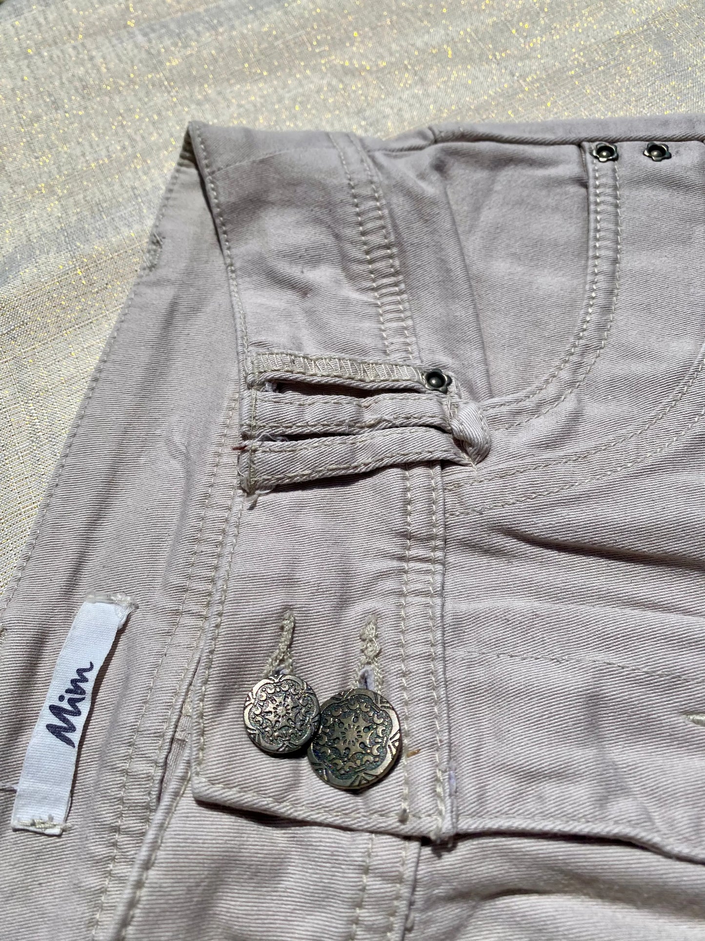 Pantalon Femme Coupe Droite Rose Pâle - Mim - Taille 36 mim
