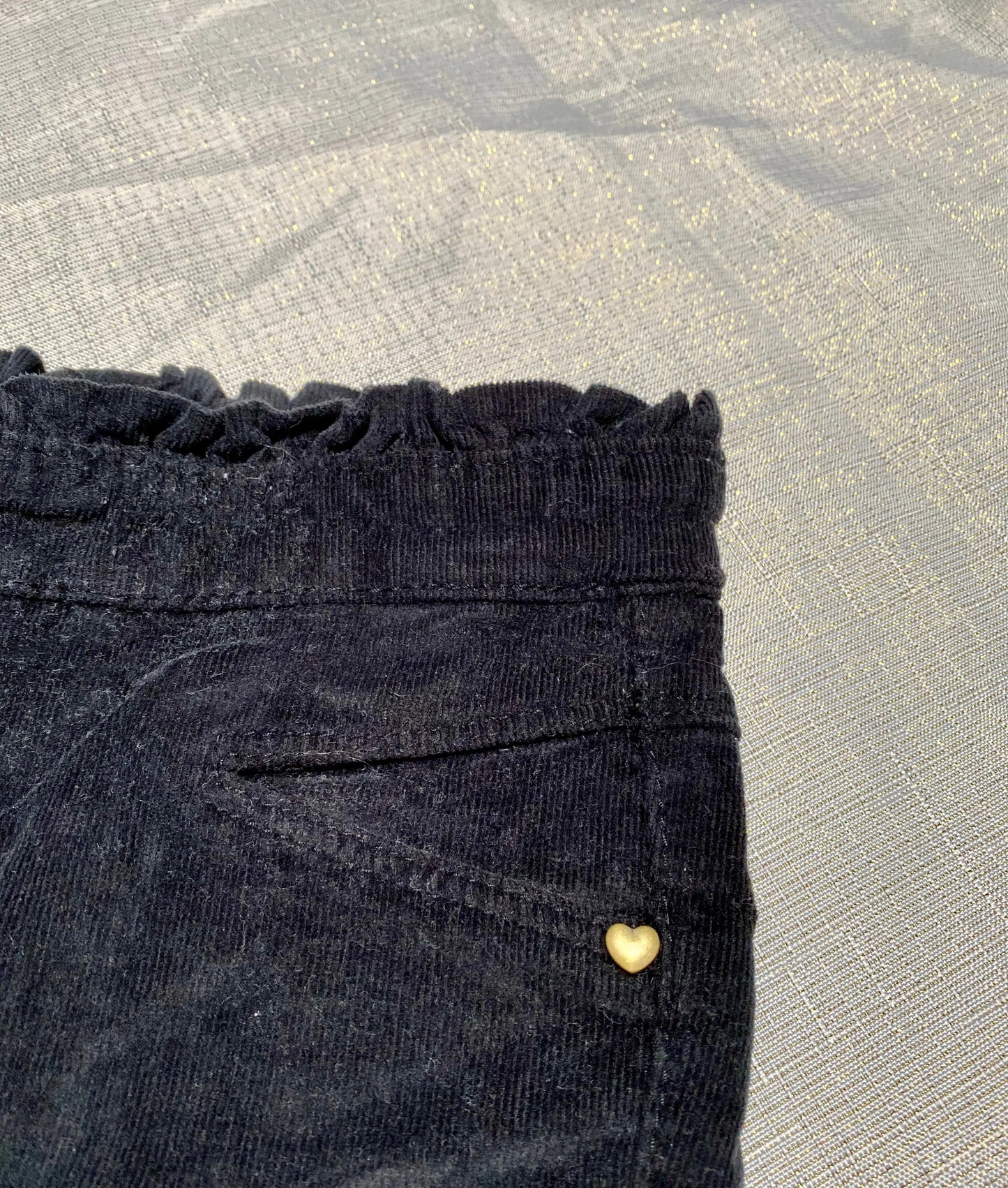 Pantalon Skinny en Velours avec Détails Clous Dorés - Fille 7 ans, Tape à l'Œil tape à l'oeil