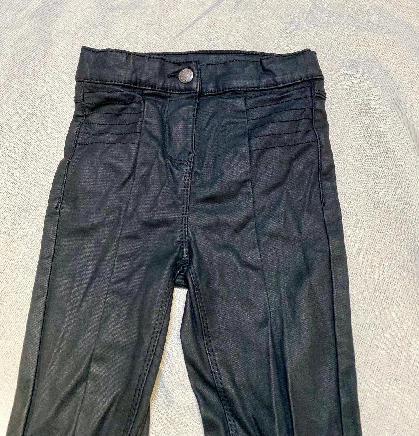 Pantalon Slim Similicuir Noir Fille 7 ans - Tape à l'Oeil tape à l'oeil
