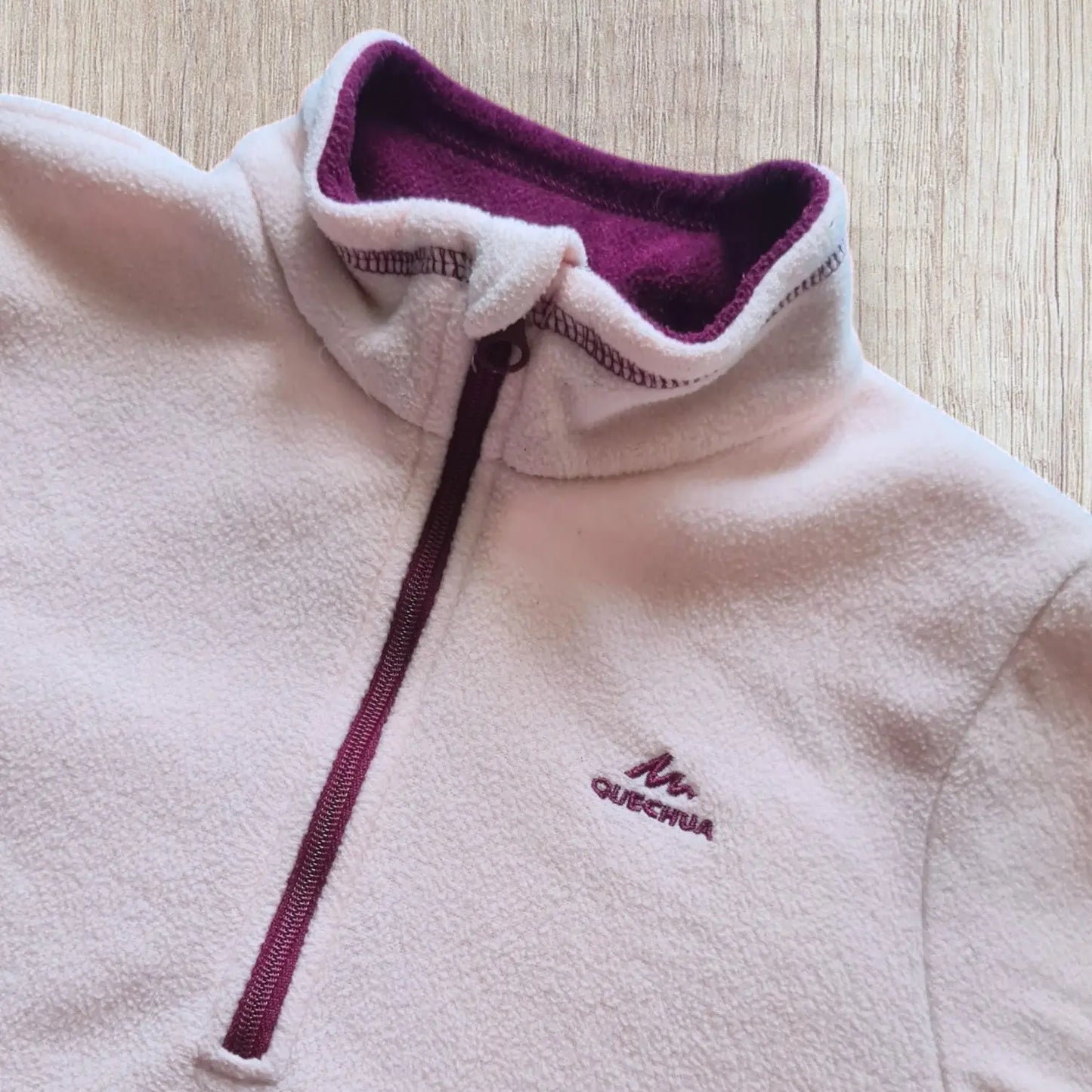 Polaire enfant Quechua 5-6 ans rose et violet, très bon état