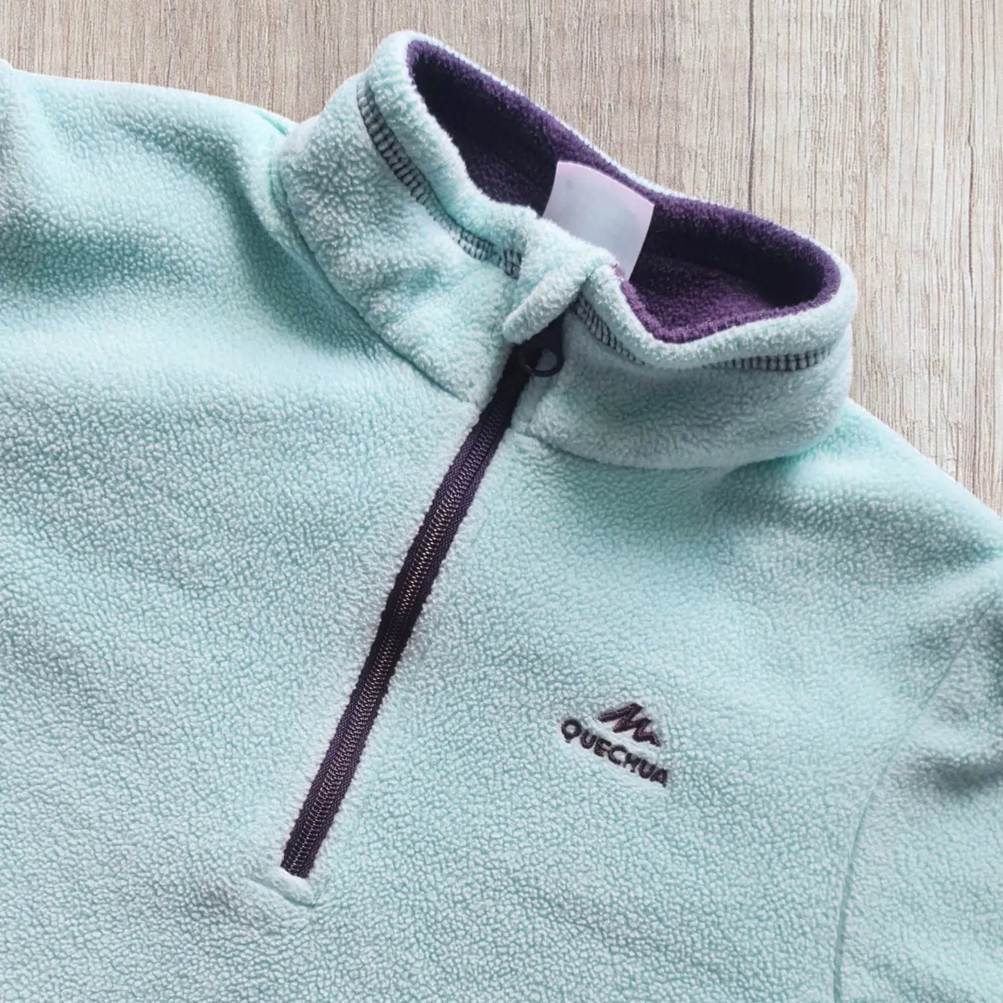 Polaire enfant Quechua 5-6 ans bleu turquoise et marine, très bon état