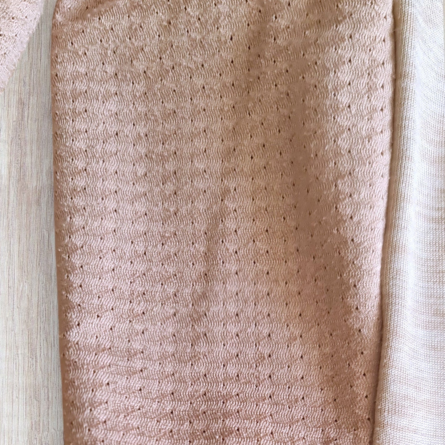 Polo d’équitation manches longues Femme 500 FOUGANZA – Rose pastel, taille 42, très bon état, manches avec trou pour le pouce
