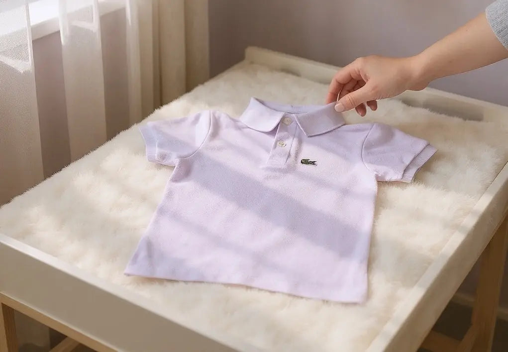 Polo Lacoste fille 6 ans rose pâle manches courtes – logo crocodile brodé