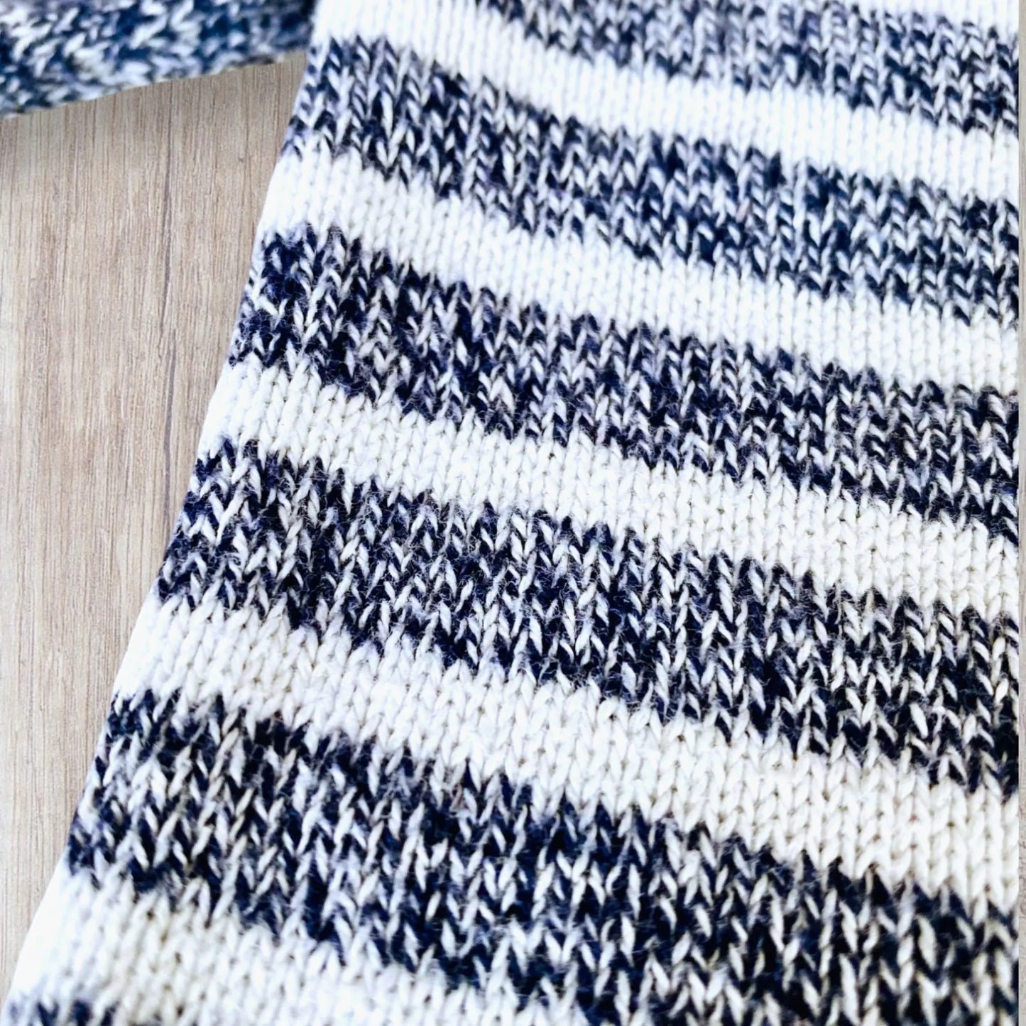 Pull Bébé Garçon 3Mois - Style Tricot Marinière Blanc et Bleu Marine - Tex carrefour