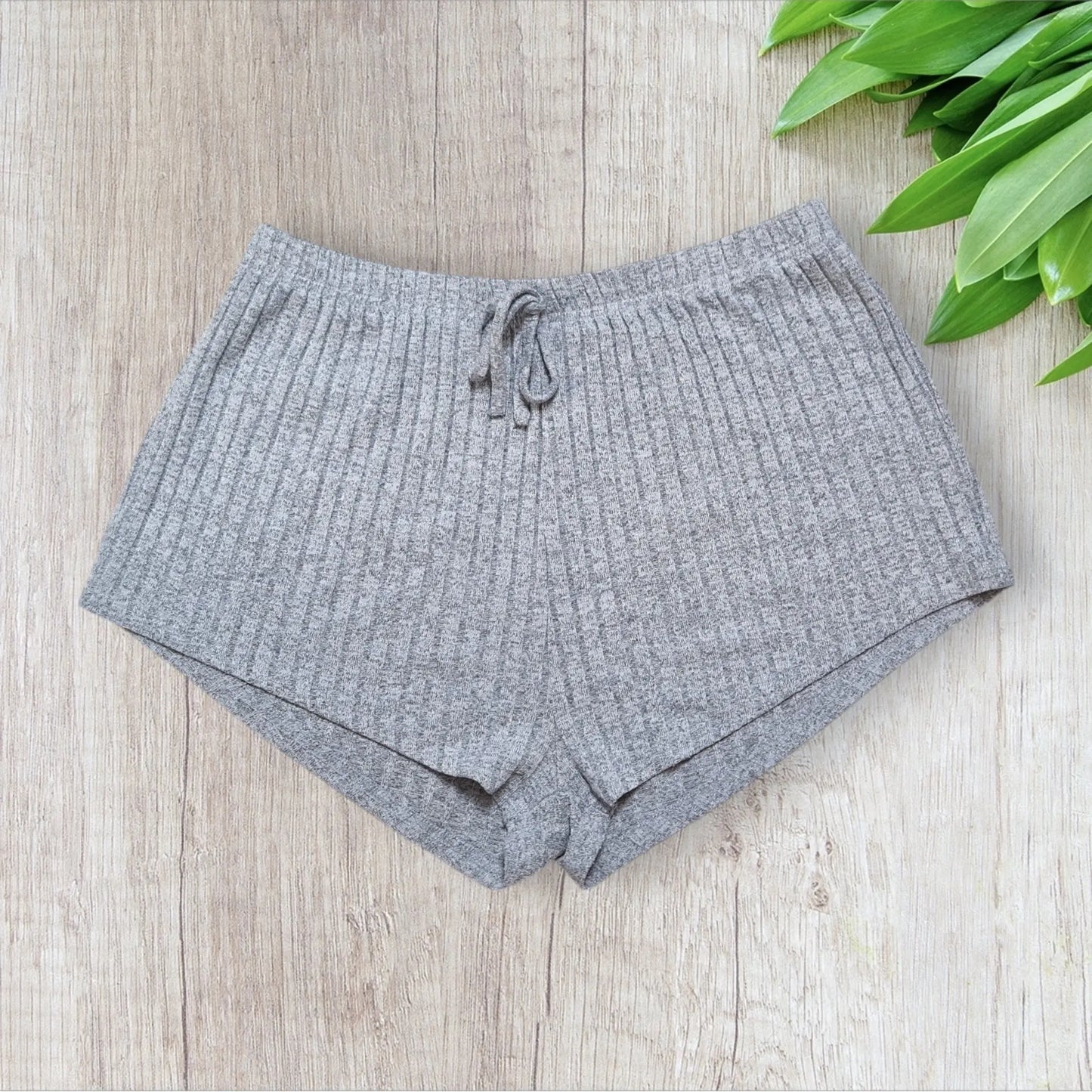 Pyjama 2 pièces femme Shein XL débardeur shorty gris ou bleu moucheté