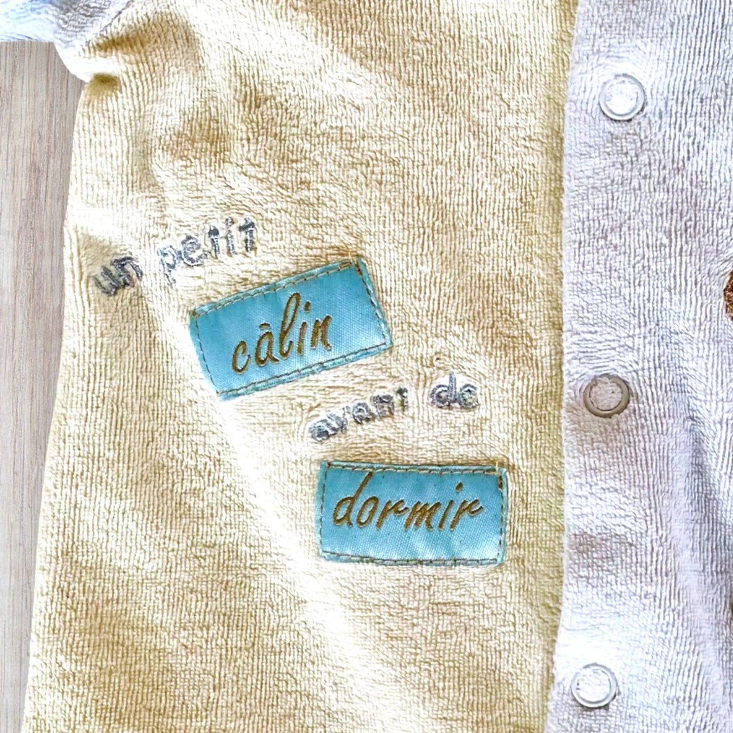 Pyjama Bébé Garçon 1 Pièce - Bleu Ciel et Blanc Crème avec Lapin - 3 Mois - Trois Kilo Sept trois kilo sept