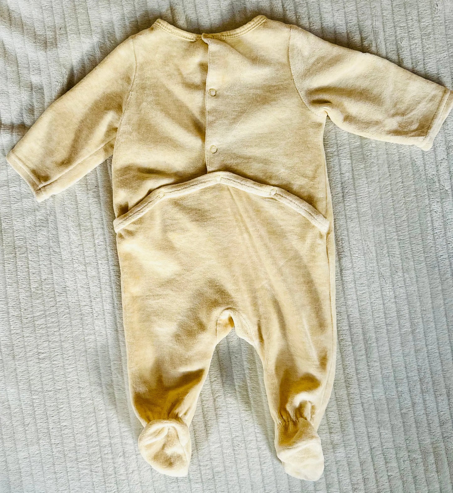 Pyjama Mixte "J'ai des Joues à Bisous" Jaune Pâle - Bébé 3 Mois - Tape à l'Oeil tape à l'oeil