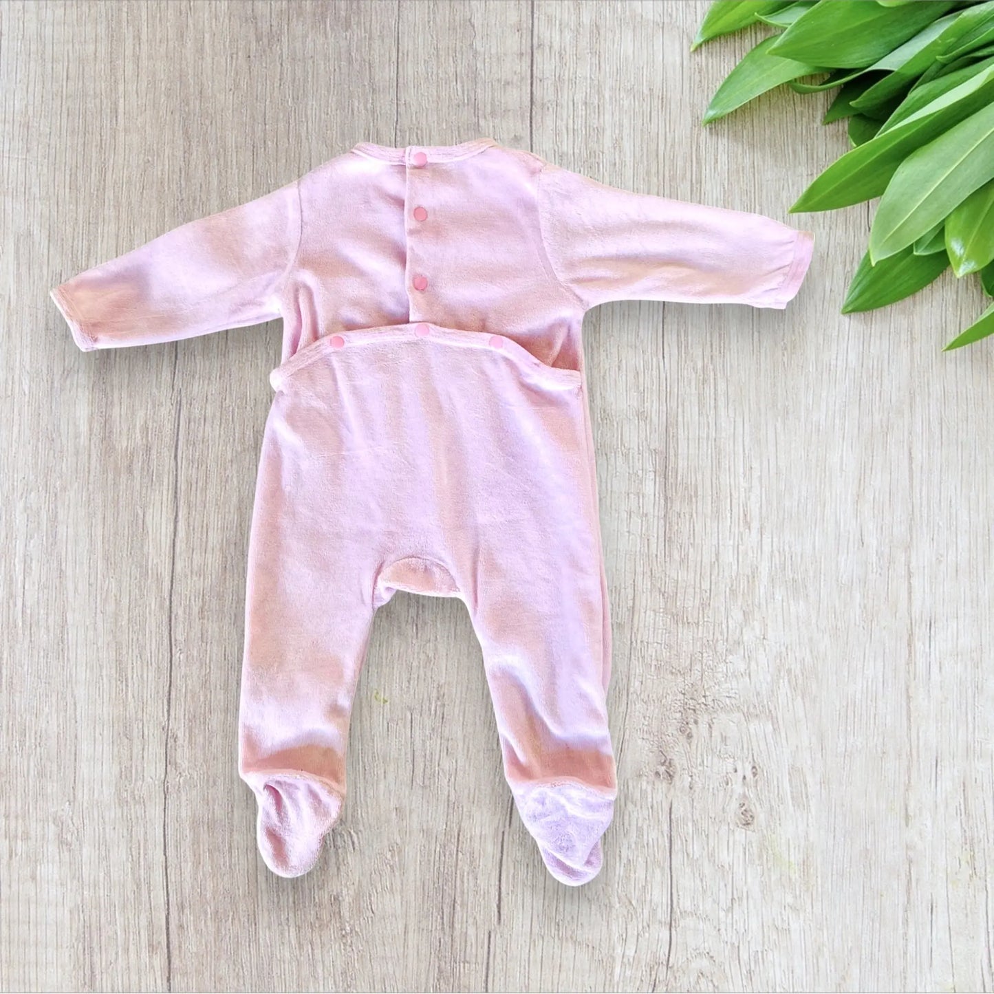 Pyjama bébé fille long rose - “Jolie Lapinette” avec dessin de lapin, taille 3 mois la petite friperie