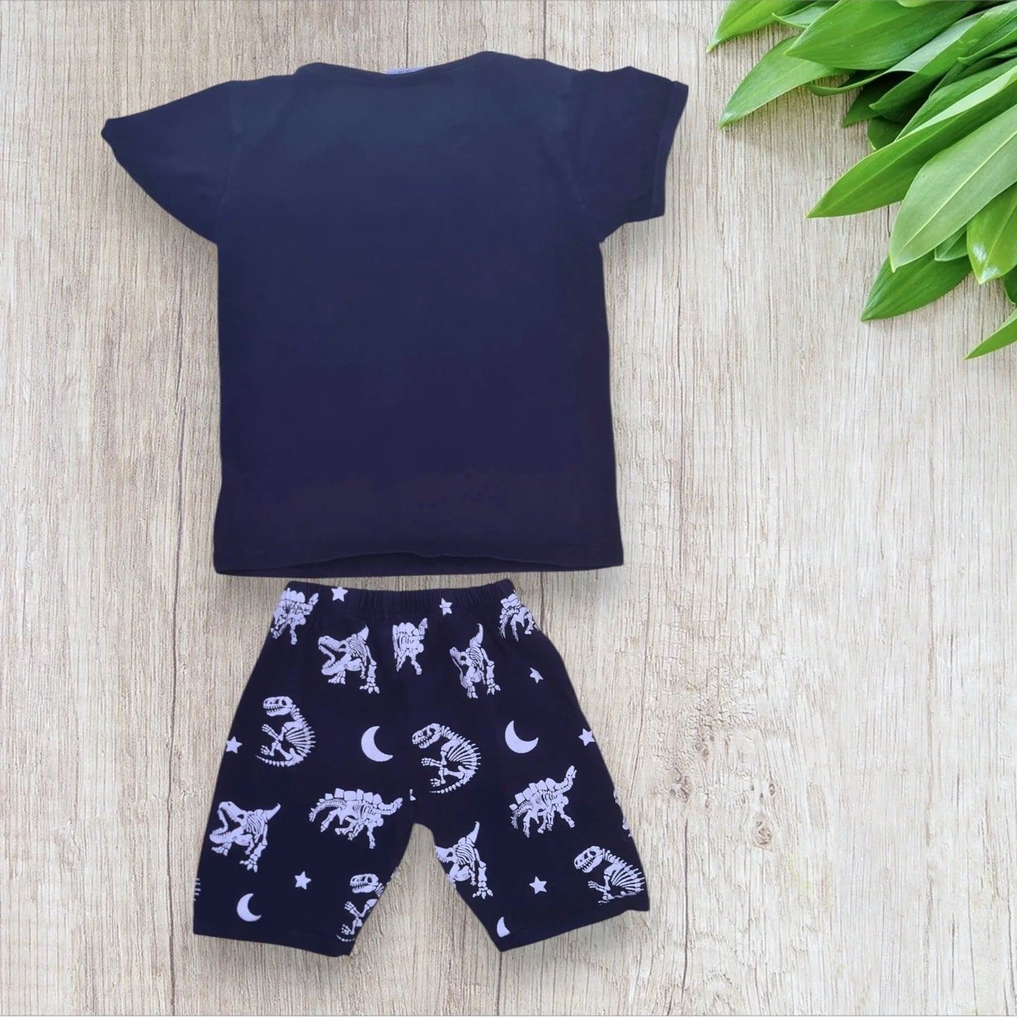 Pyjama garçon 3 ans bleu marine dinos phosphorescents Shein