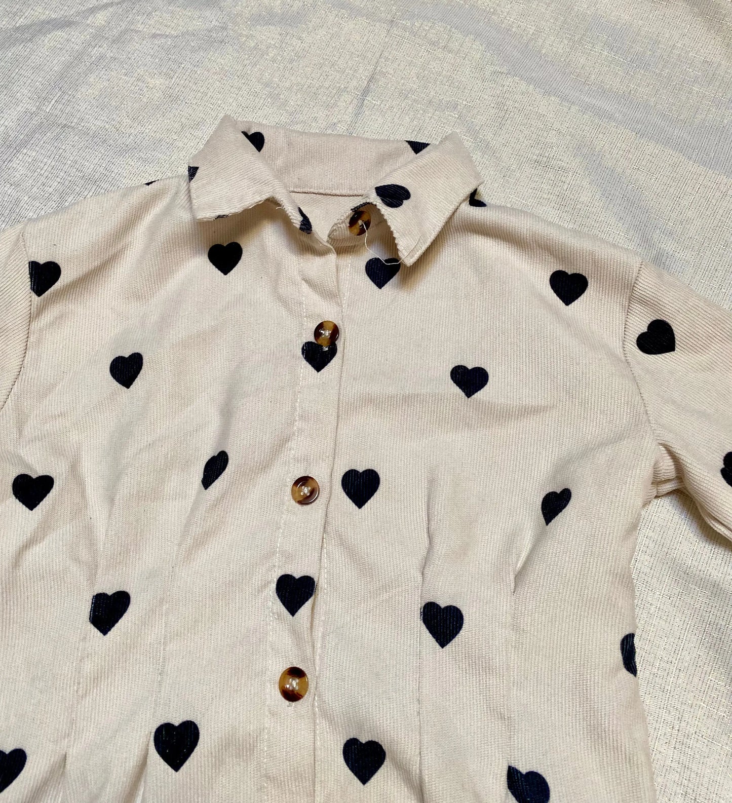 Robe Fille Rainurée Motif Cœurs - 7 ans, Shein shein