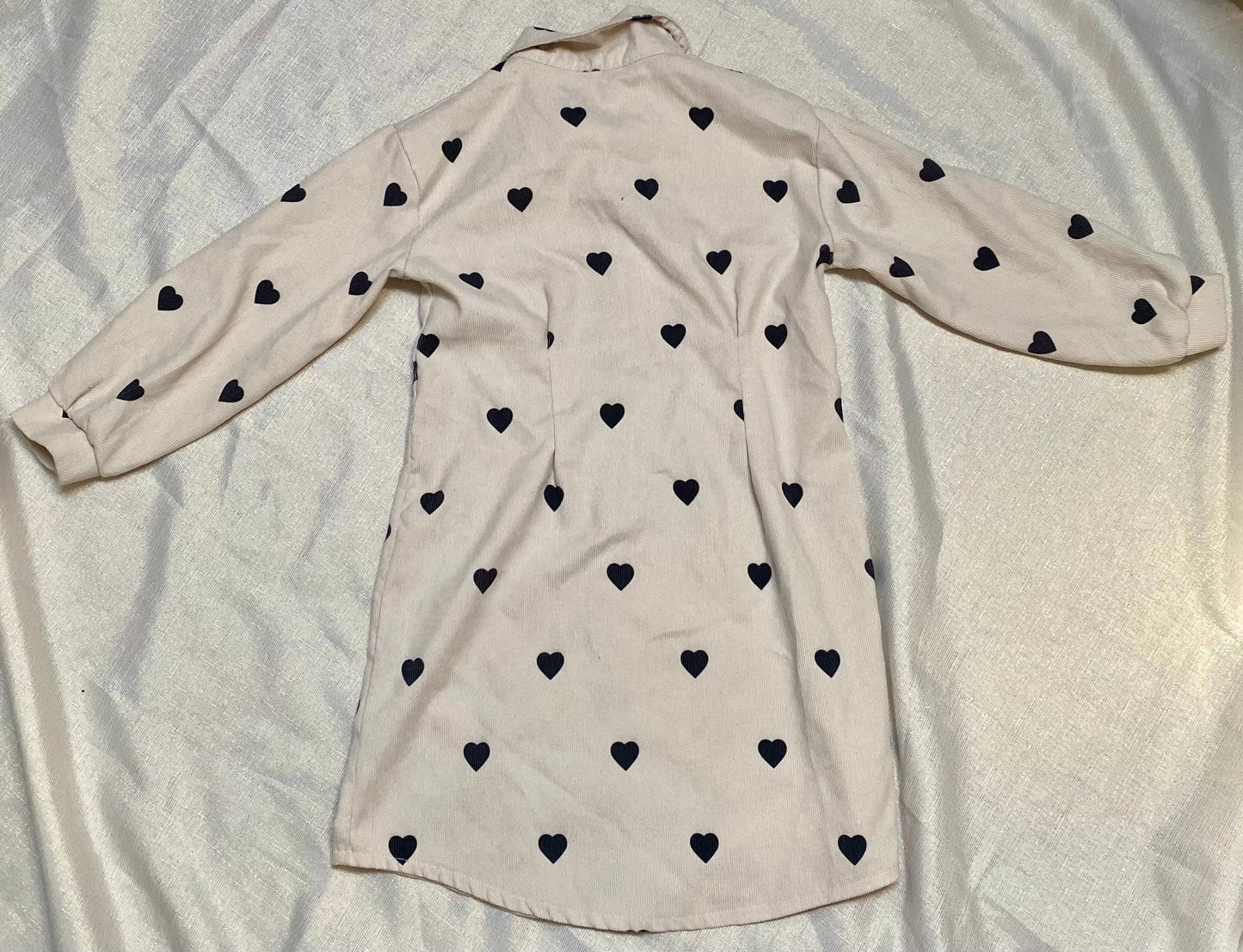 Robe Fille Rainurée Motif Cœurs - 7 ans, Shein shein