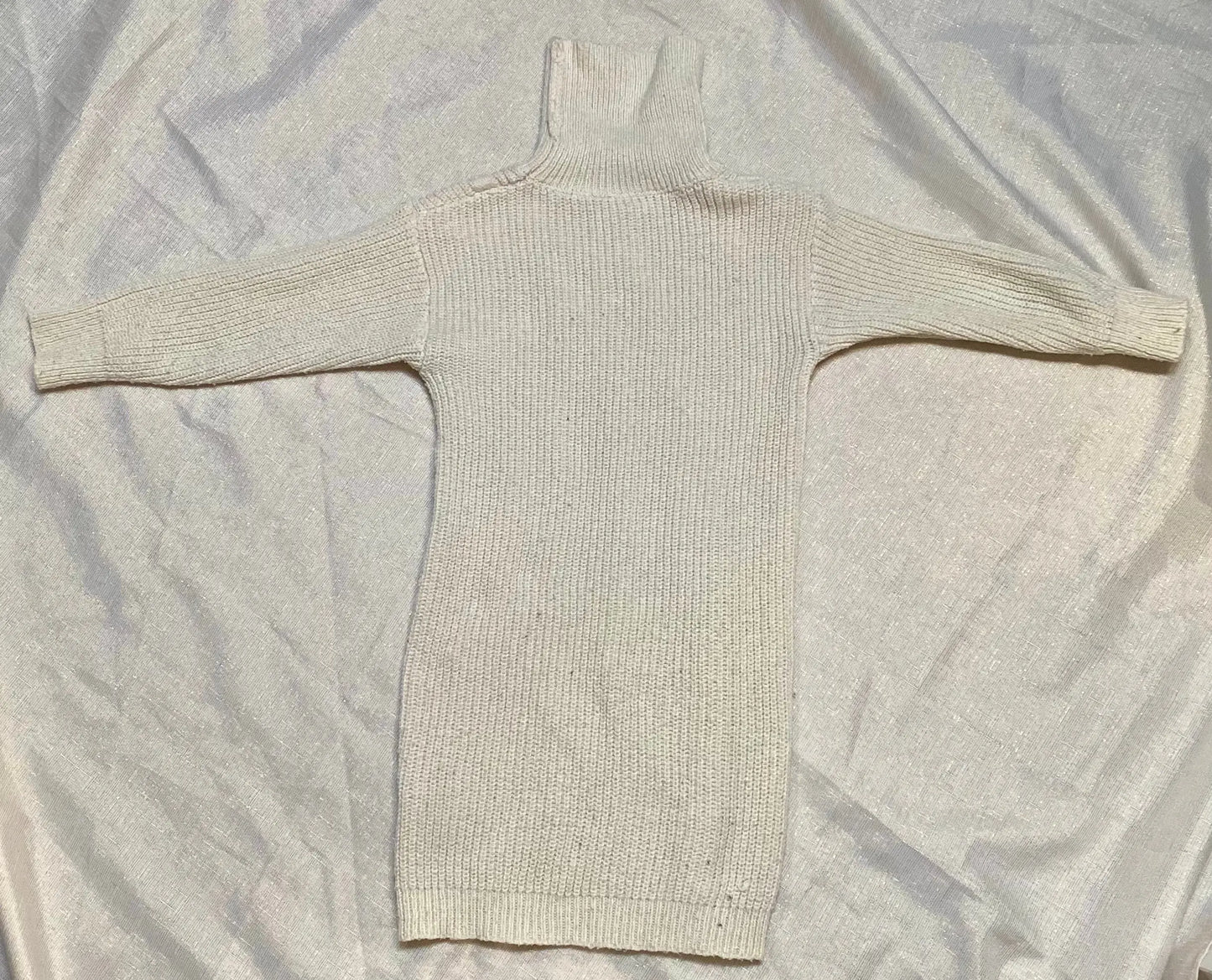 Robe Pull Col Roulé Tricot Blanc Décoré - Fille 6 ans, Shein shein