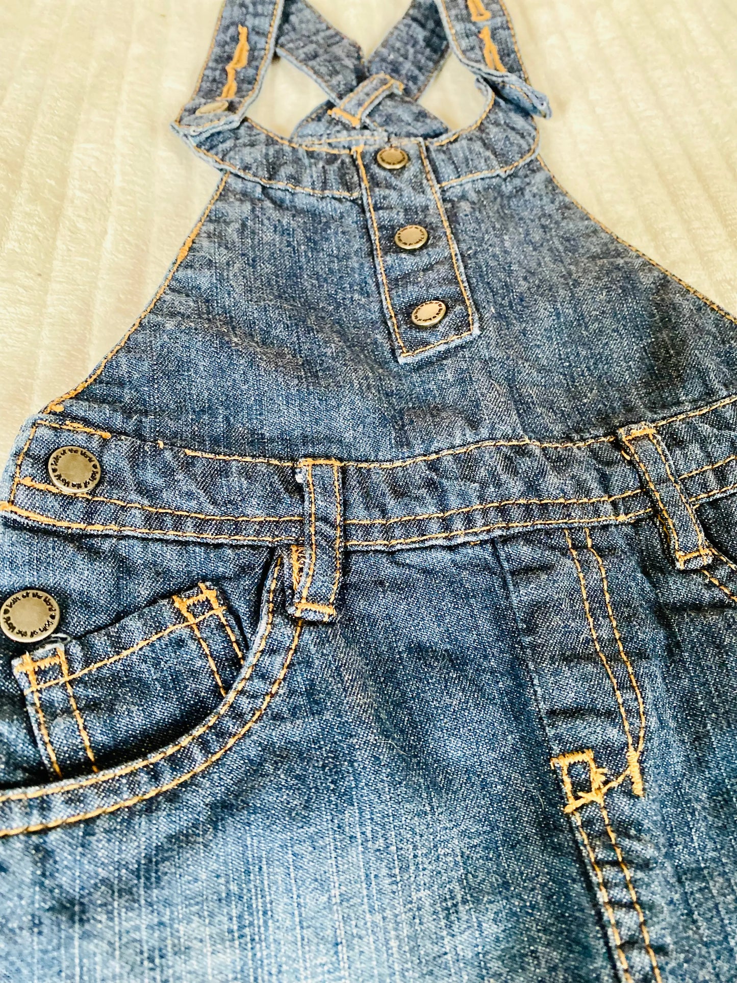 Robe Salopette en Jean Brut Foncé - Bébé Fille Taille 3 Mois - Kiabi kiabi