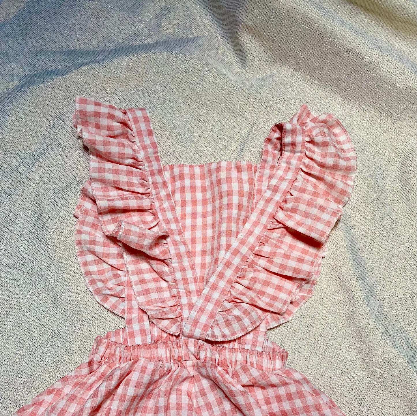 Robe Vichy Rose et Blanche à Découpes et Bretelles Volantées - Fille 6 ans, Shein shein