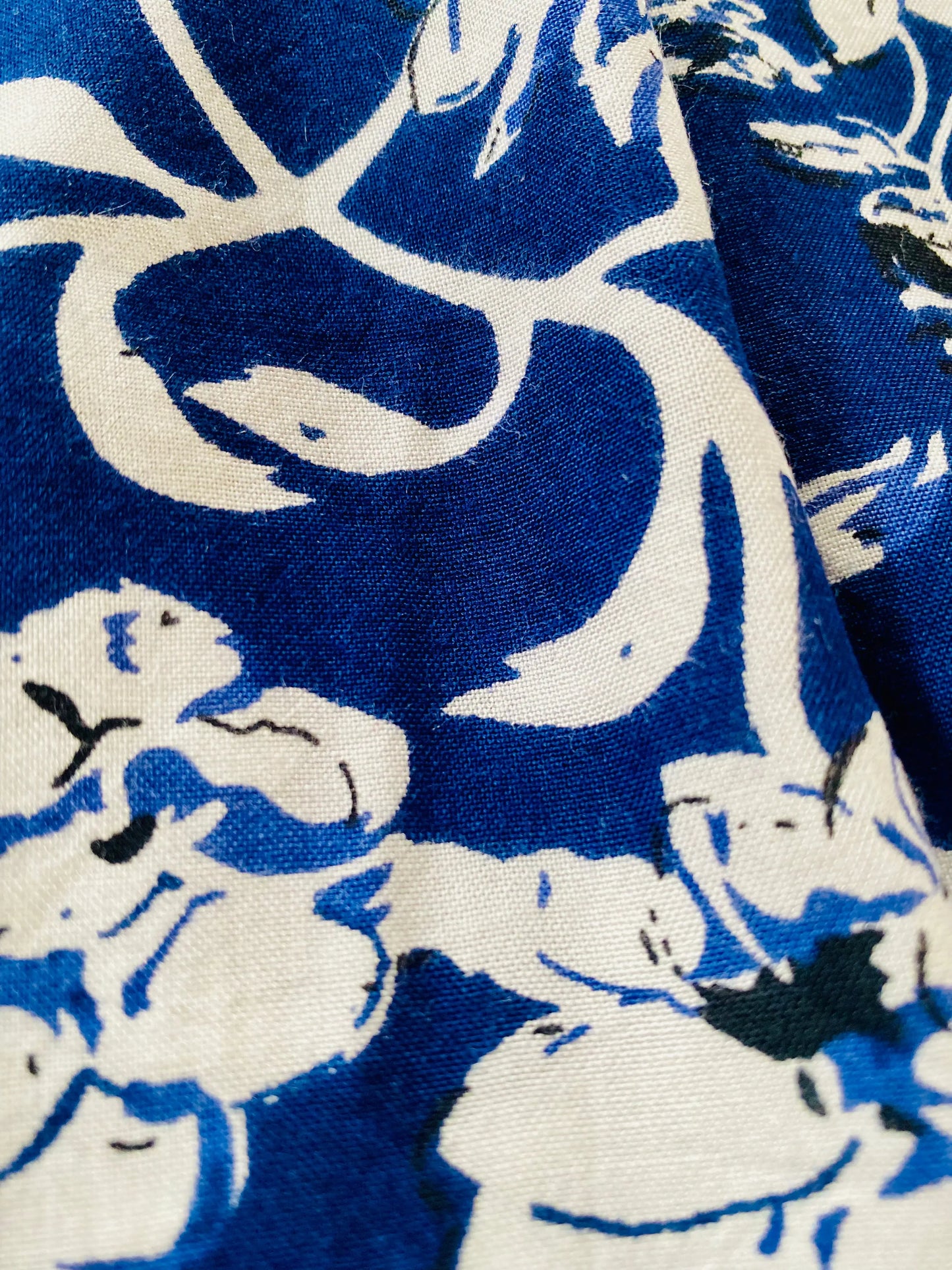 Robe Zamba Bleu Marine à Motifs Fleuris Blancs Taille 44 zamba