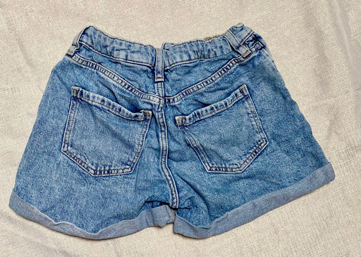 Short Large en Jean Clair Délavé - Fille 6-7 ans, H&M H&M