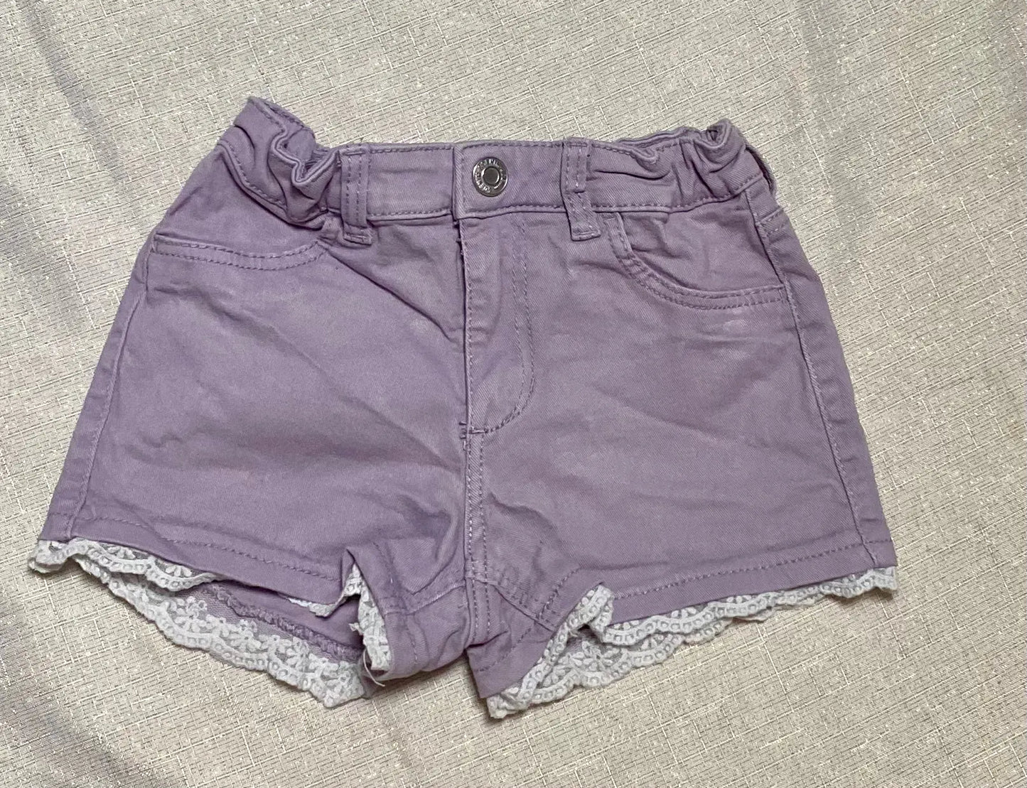 Short en Jean Coloré avec Dentelle - Fille 6-7 ans, H&M H&M