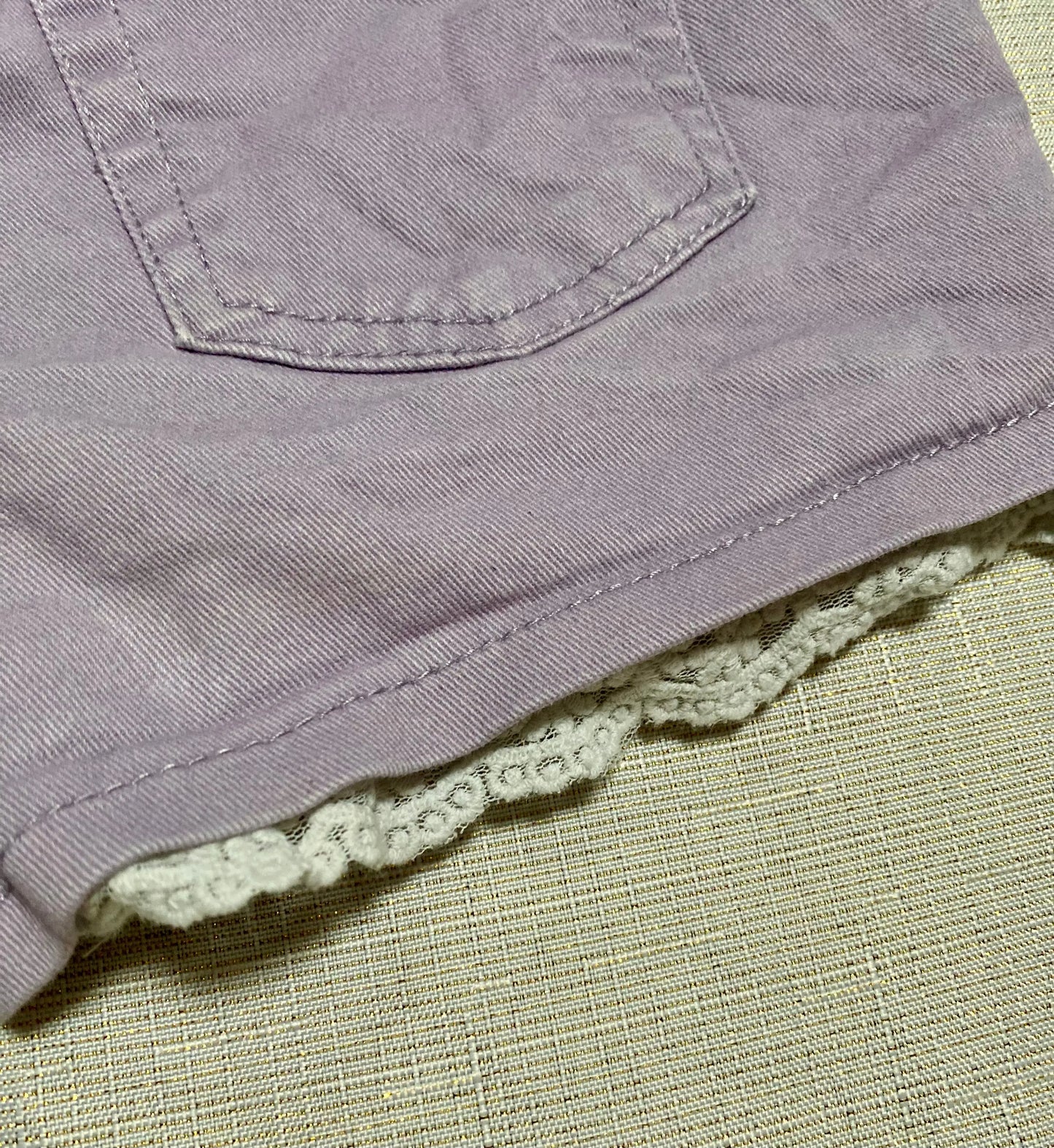 Short en Jean Coloré avec Dentelle - Fille 6-7 ans, H&M H&M