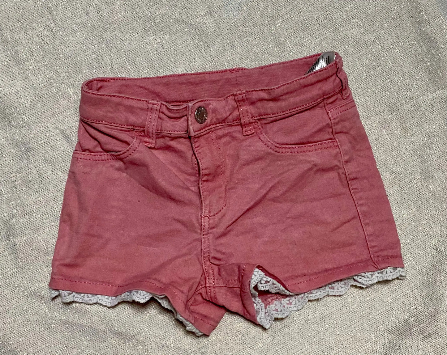Short en Jean Coloré avec Dentelle - Fille 6-7 ans, H&M H&M