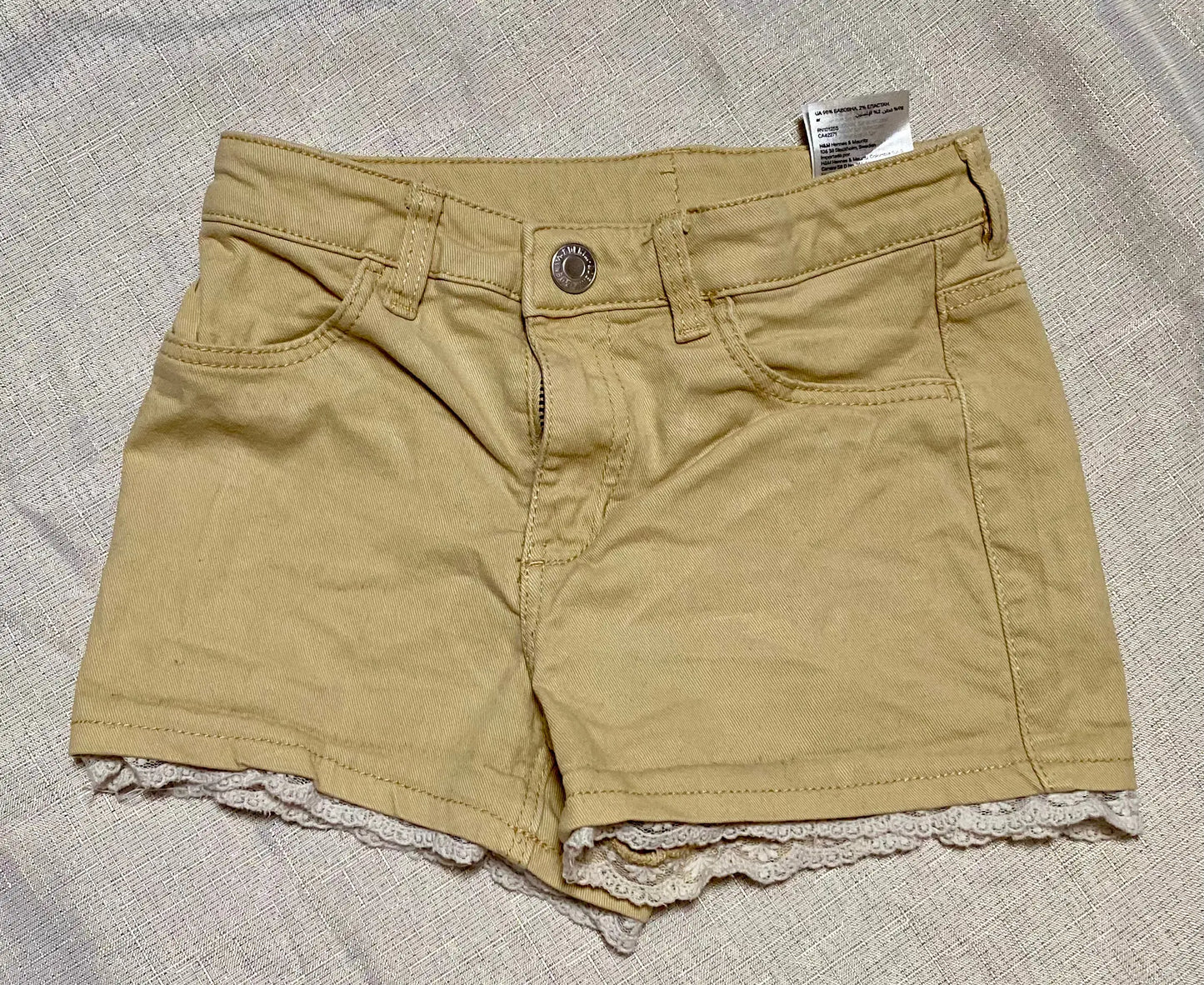 Short en Jean Coloré avec Dentelle - Fille 6-7 ans, H&M H&M