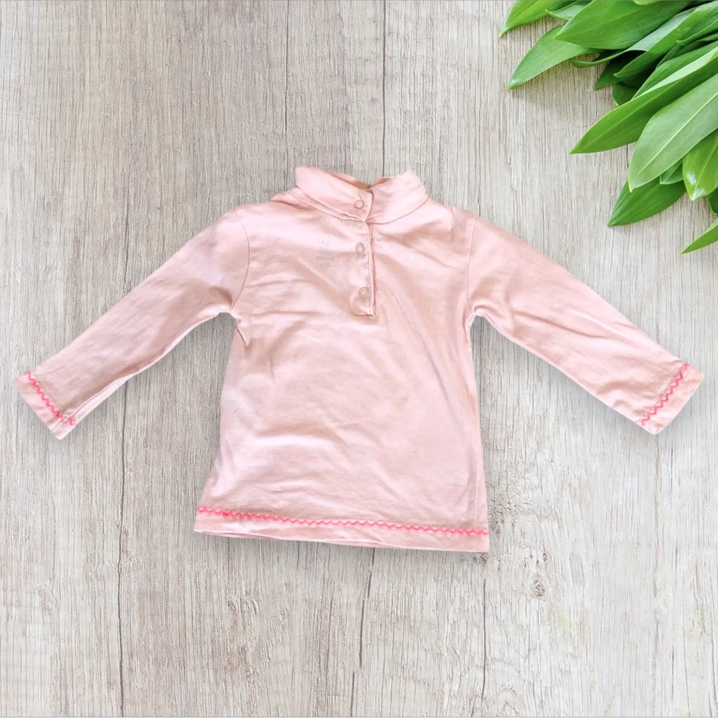 T-shirt Bébé Fille 6Mois Rose - Lapin Doré et Coeur Rose SuperU superU