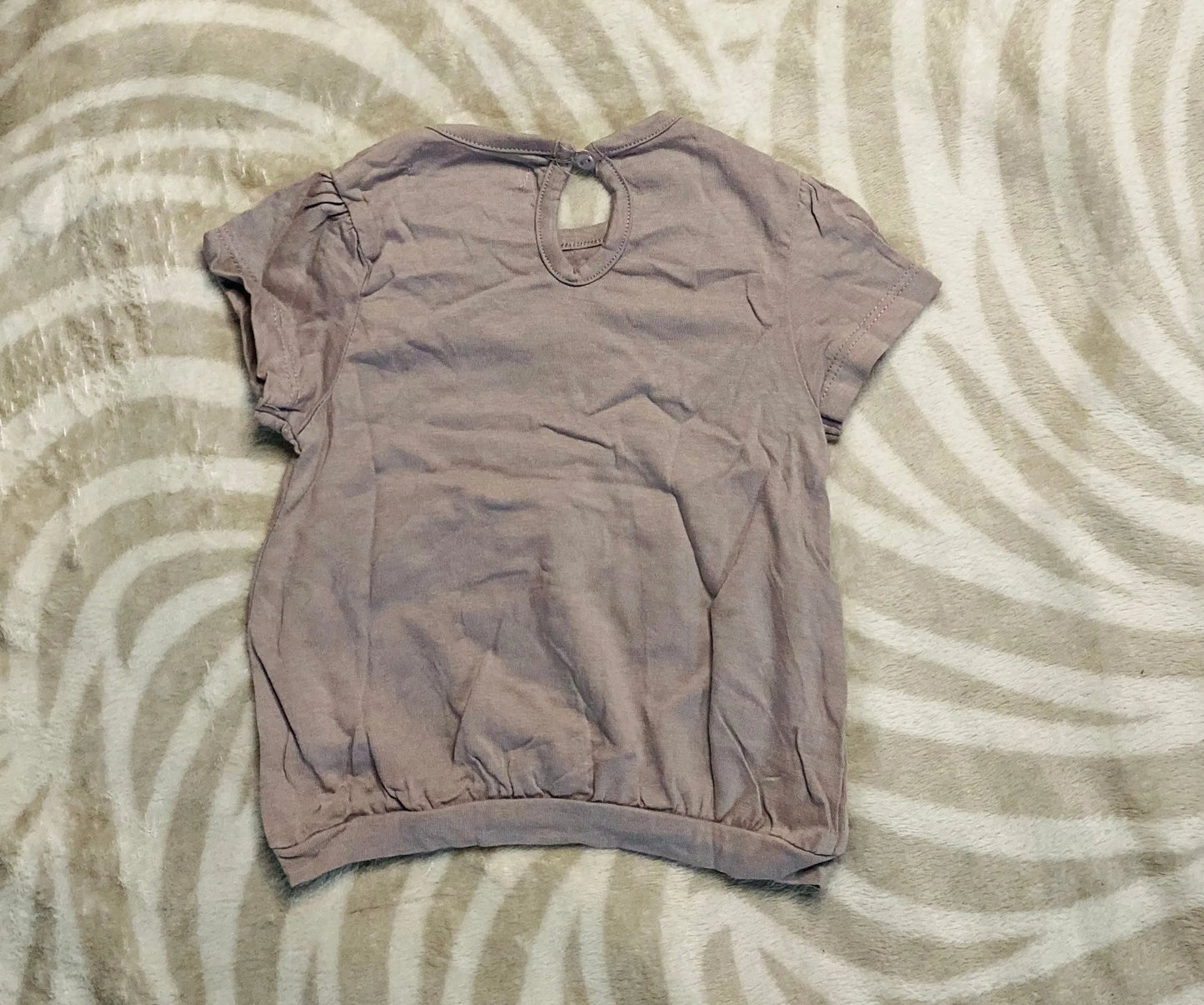 T-shirt Bébé Fille Taupe 6 Mois - Hérisson Fleurie - Mes Petits Cailloux Stokomani