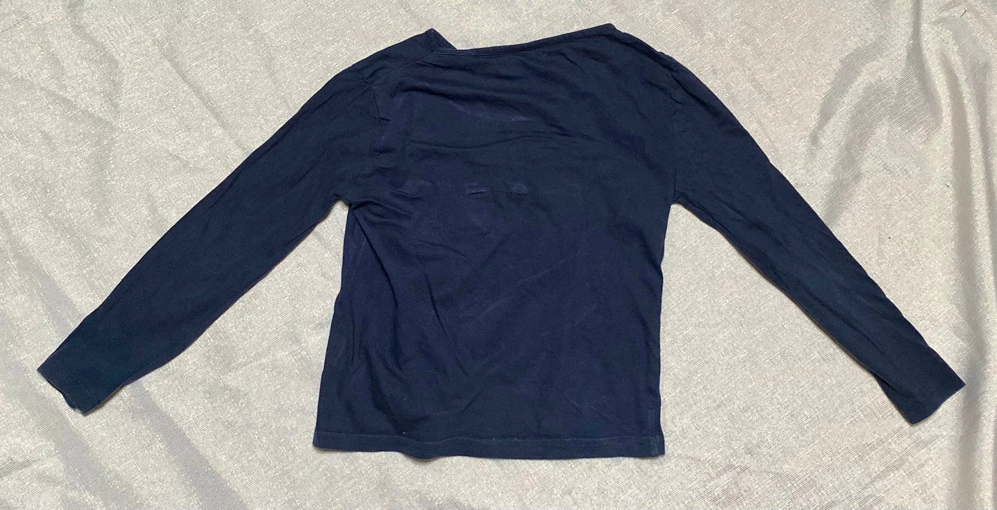 T-shirt Bleu Marine avec Motifs Cœurs et Strass Réversible - Fille 8 ans, Districenter districenter