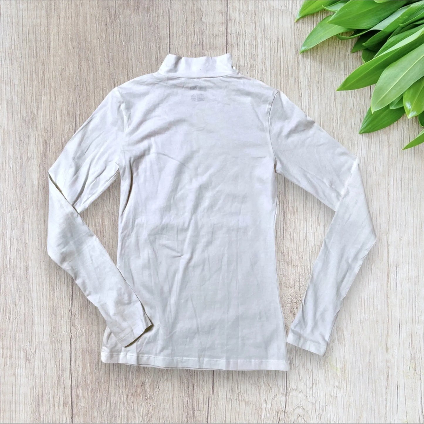T-shirt Femme Esmara Lidl - Col Roulé Blanc Manches Longues, Taille S/34-36 esmara